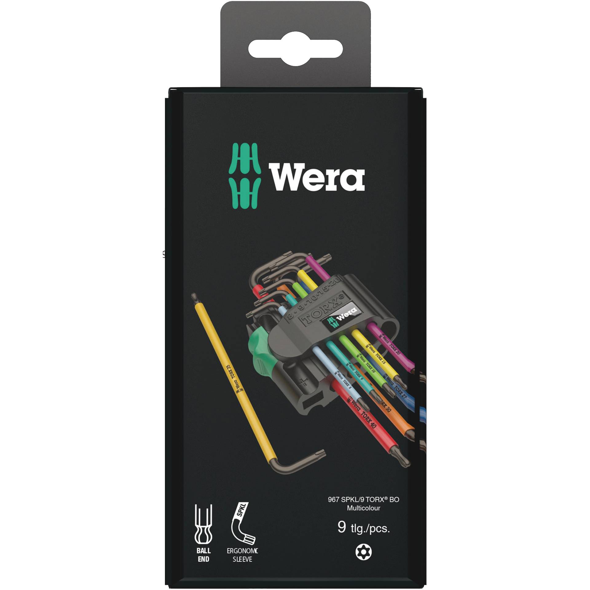 WERA 967/9 TX BO  SB L-key set, Blacklaser