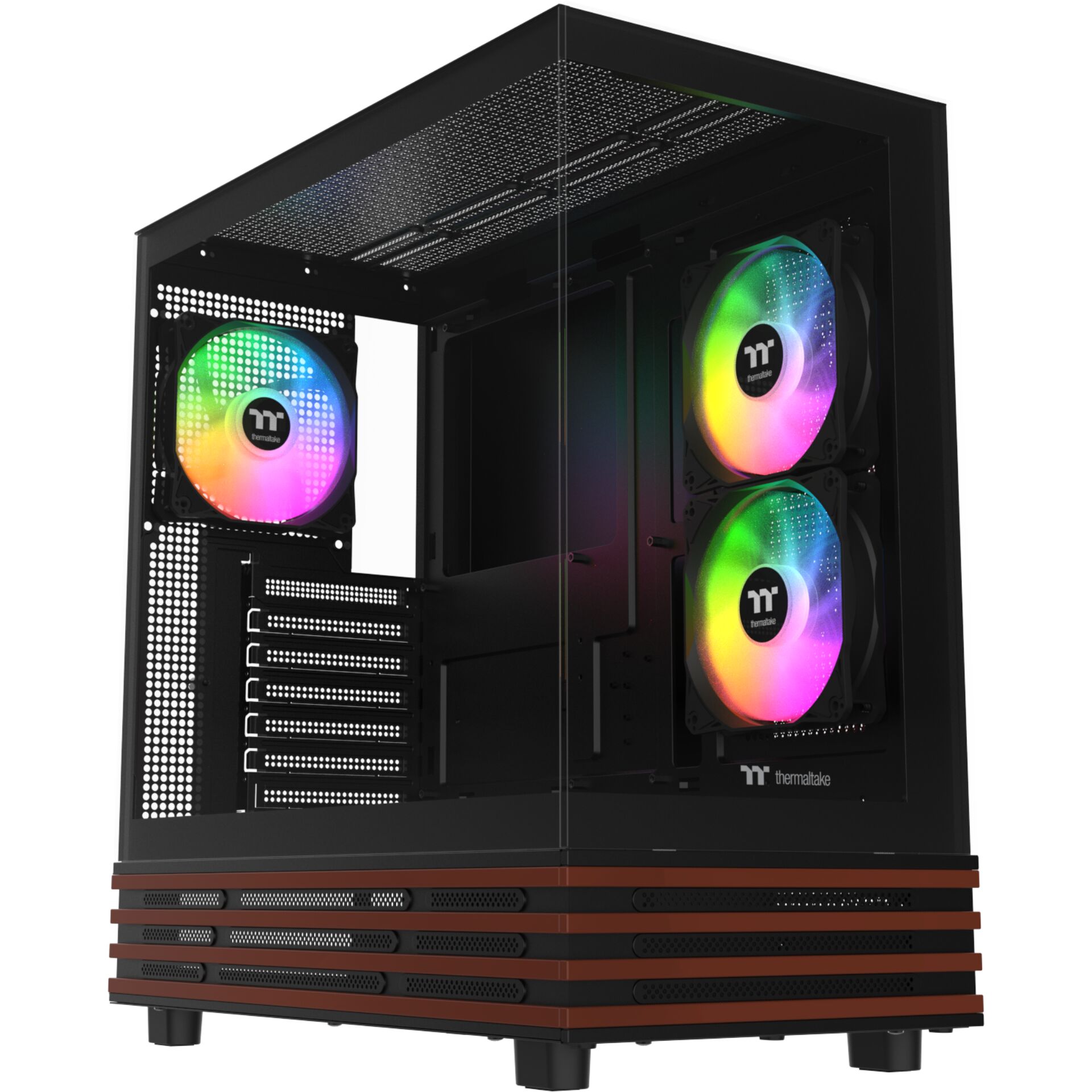 PC-Gehäuse, RGB-Lüfter, Glas-Seitenteil, Midi-Tower, Mesh-Akzente