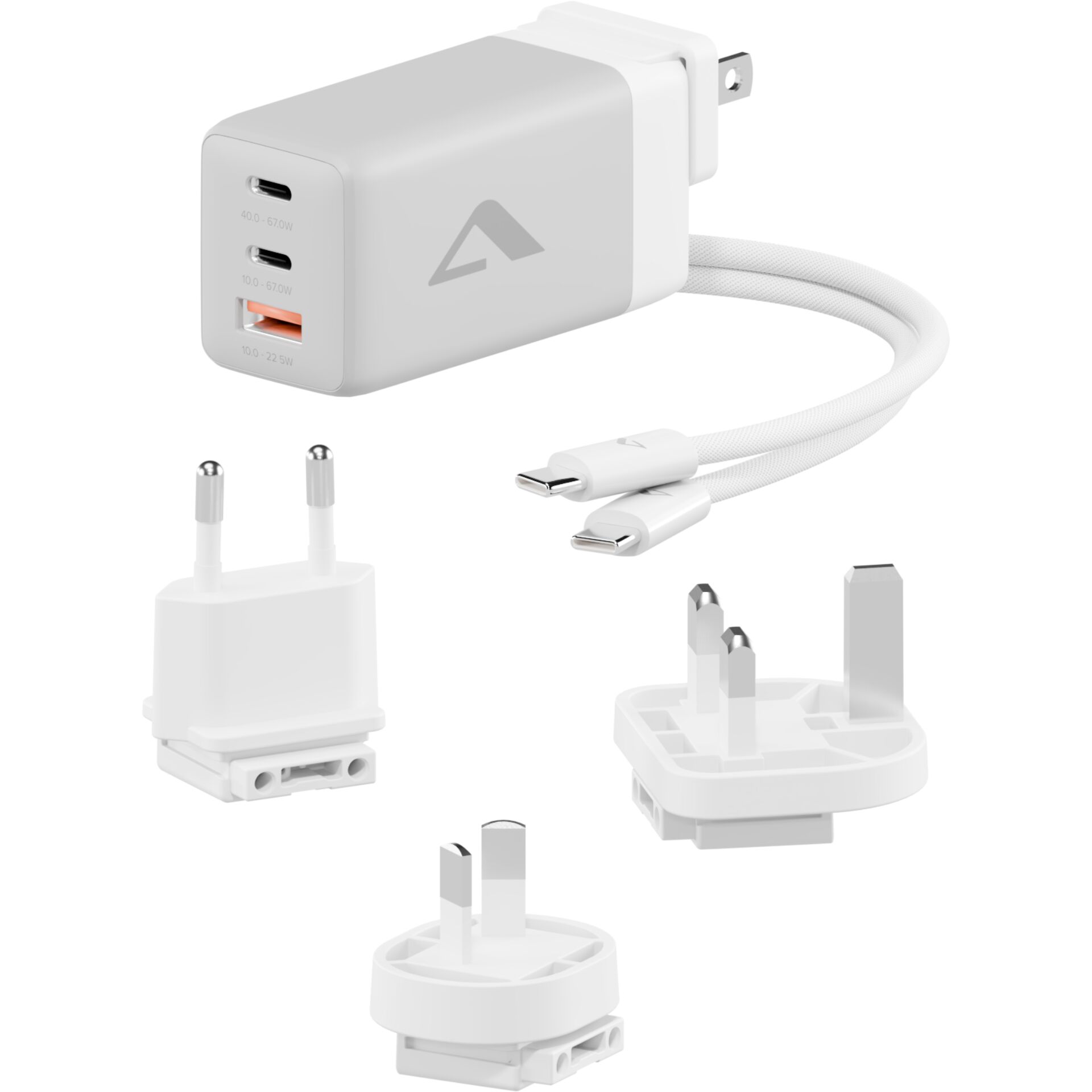 USB-C, USB-A, USB-Ladegerät, Stromadapter, Multi-Port-Ladegerät