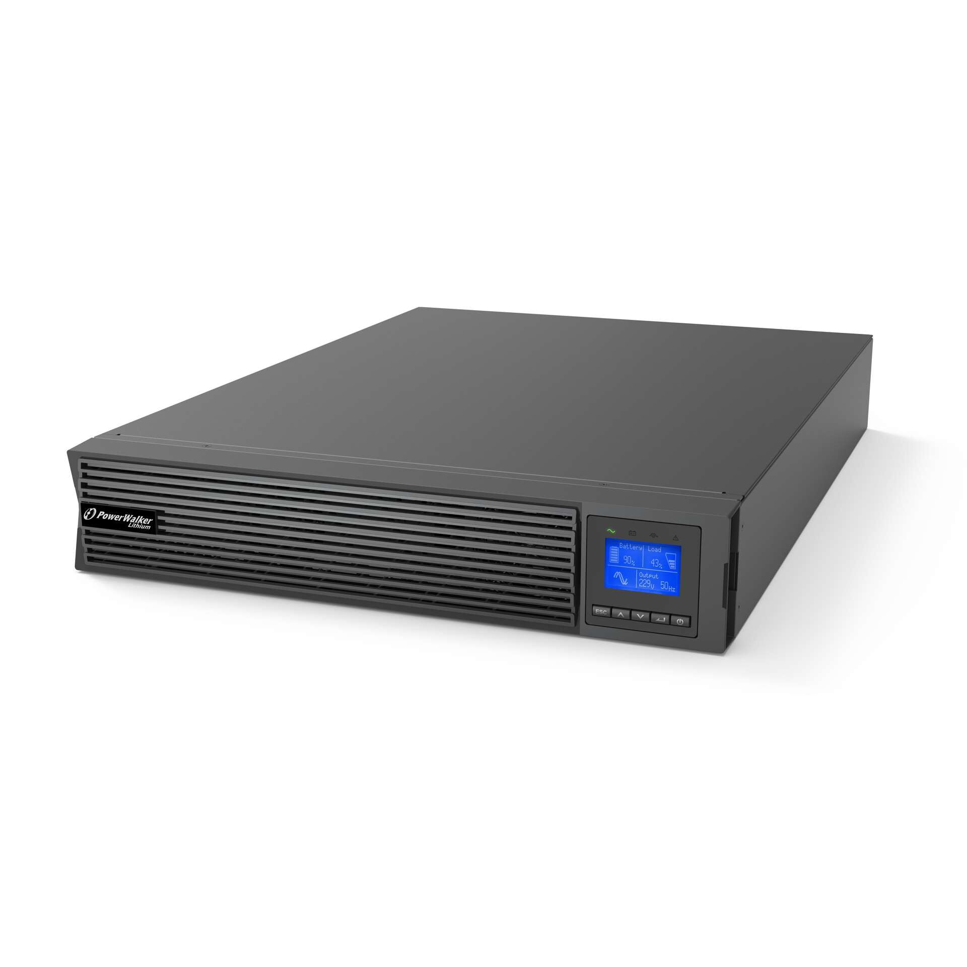 Server, Rackmount, Netzteil, LCD-Anzeige, Grau