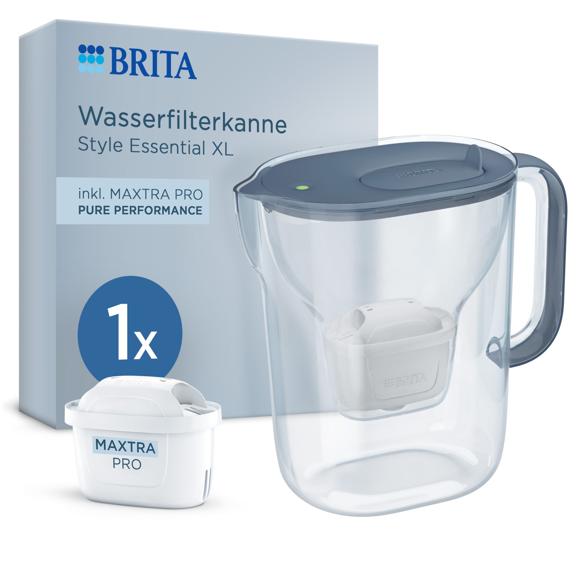 Wasserfilter, Kaffeewasserfilter, Karaffe, Filterkartusche, XL Style Essential