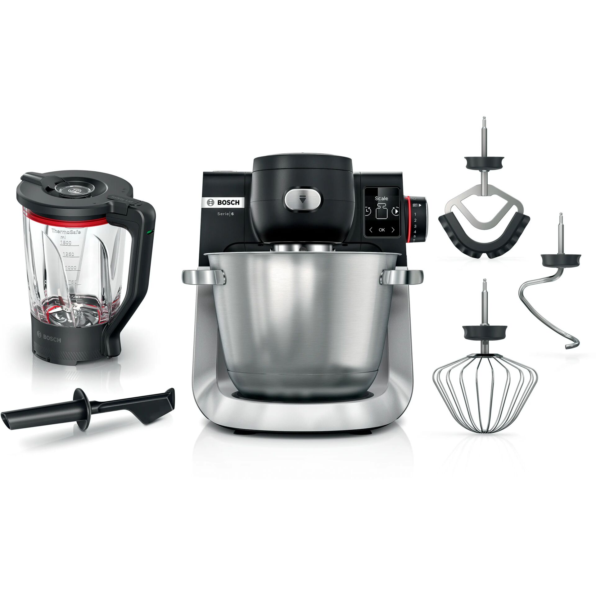 Küchenmixer, Standmixer, Edelstahl, Schüssel, Zubehör