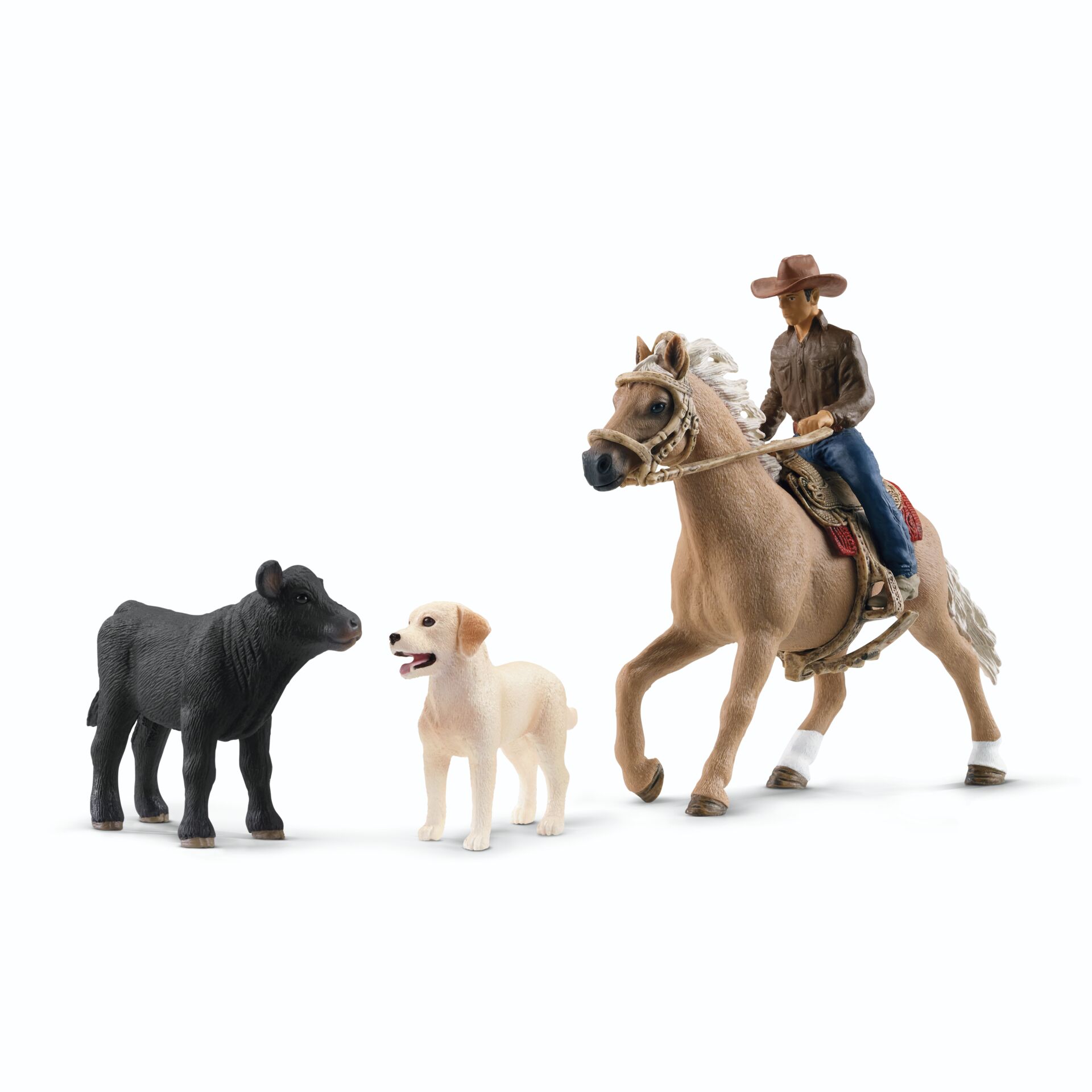 Person, Dog, Horse, Figurine, Hat