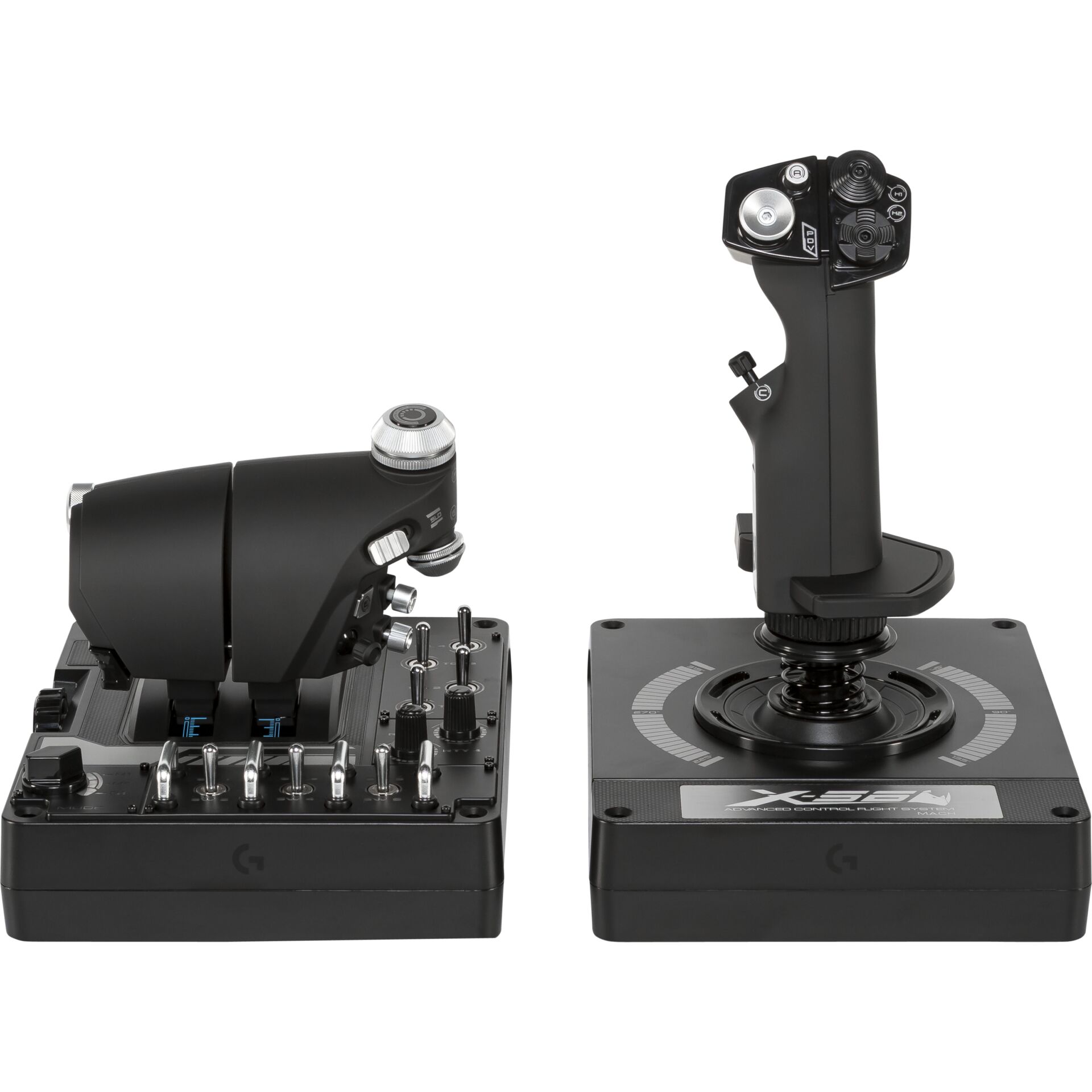 Elektronik, Joystick, joystick, flugsimulator, throttle, schwarz, joystick-basis