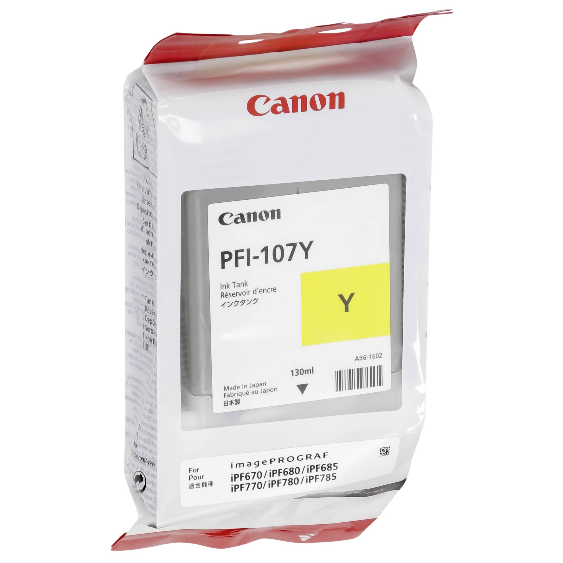 Canon PFI-107 Y tusz zolty