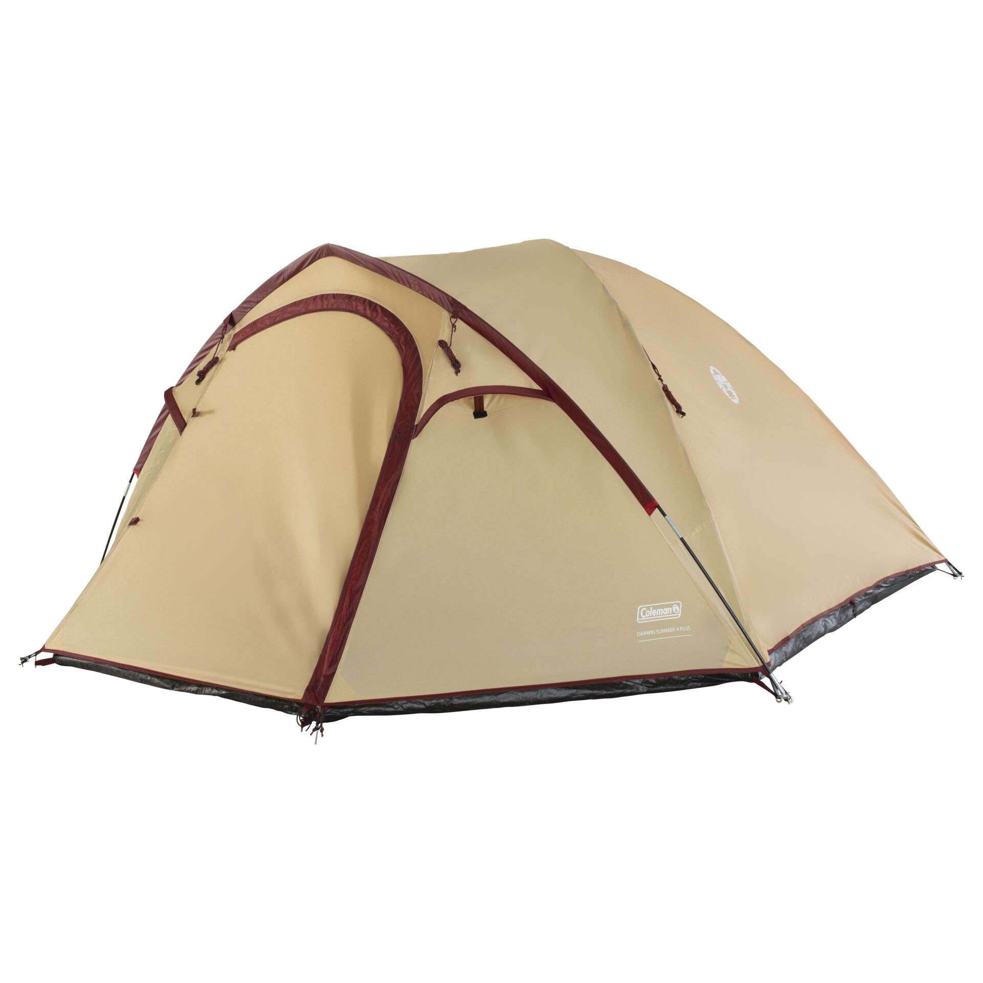 Zelt, Campingzelt, Beige, Kuppelzelt, Gestänge-Finish
