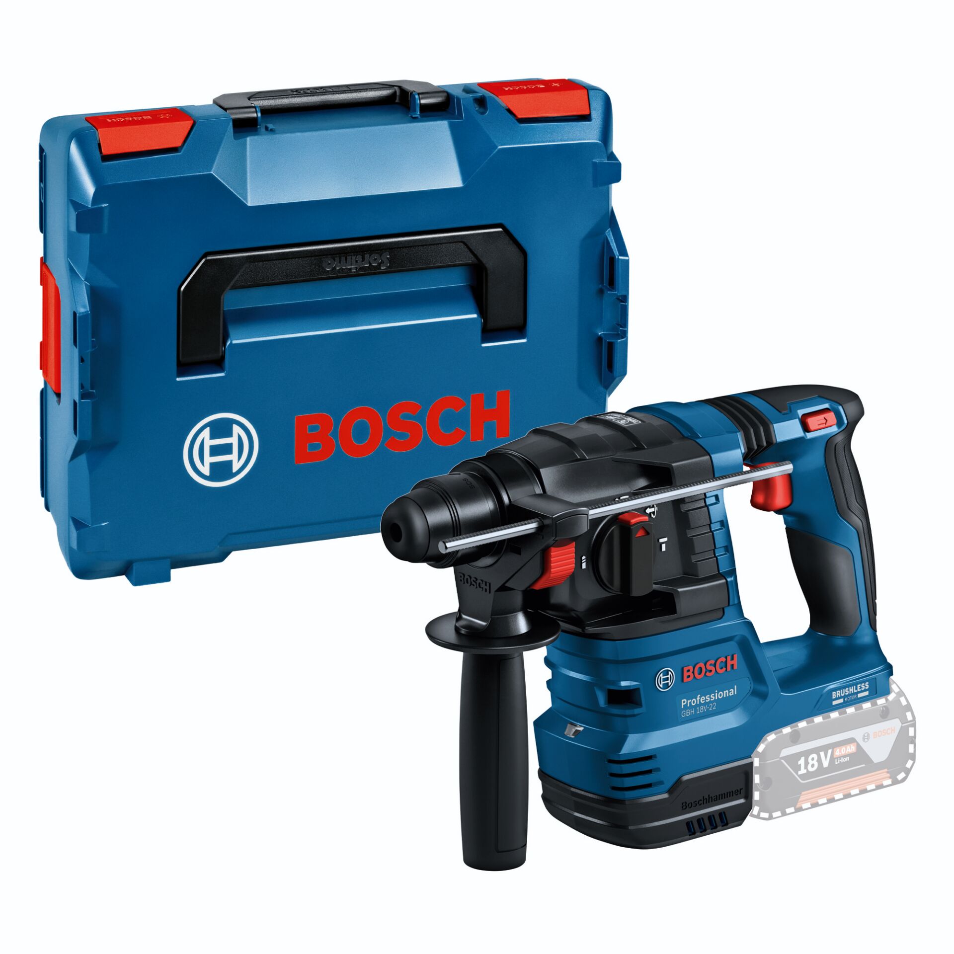 Akku-Bohrhammer, Schlagbohrmaschine, Bosch, Koffer, 18V