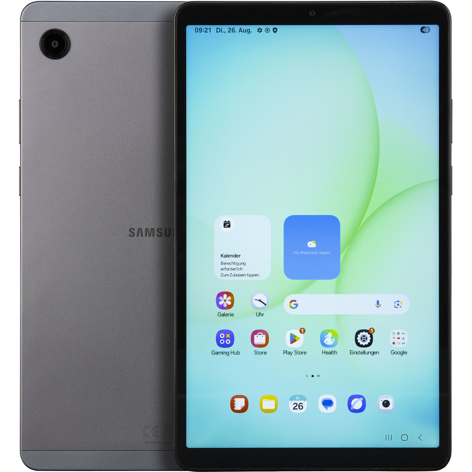 tablet, android tablet, rear camera, gray, front camera
