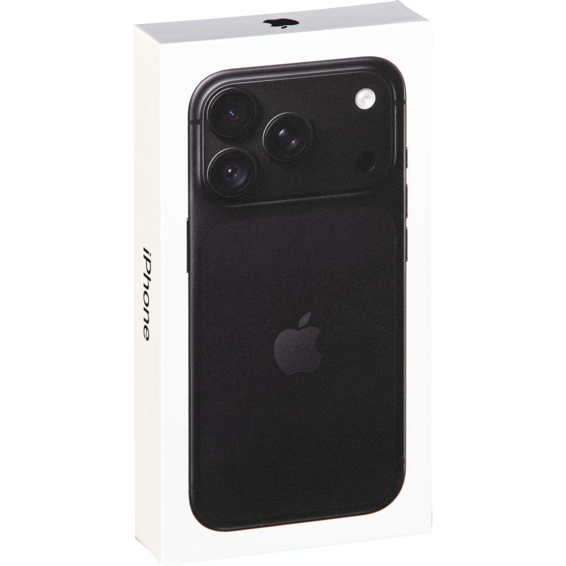 handy, smartphone, schwarz, Dreifach-Linse, Verpackung