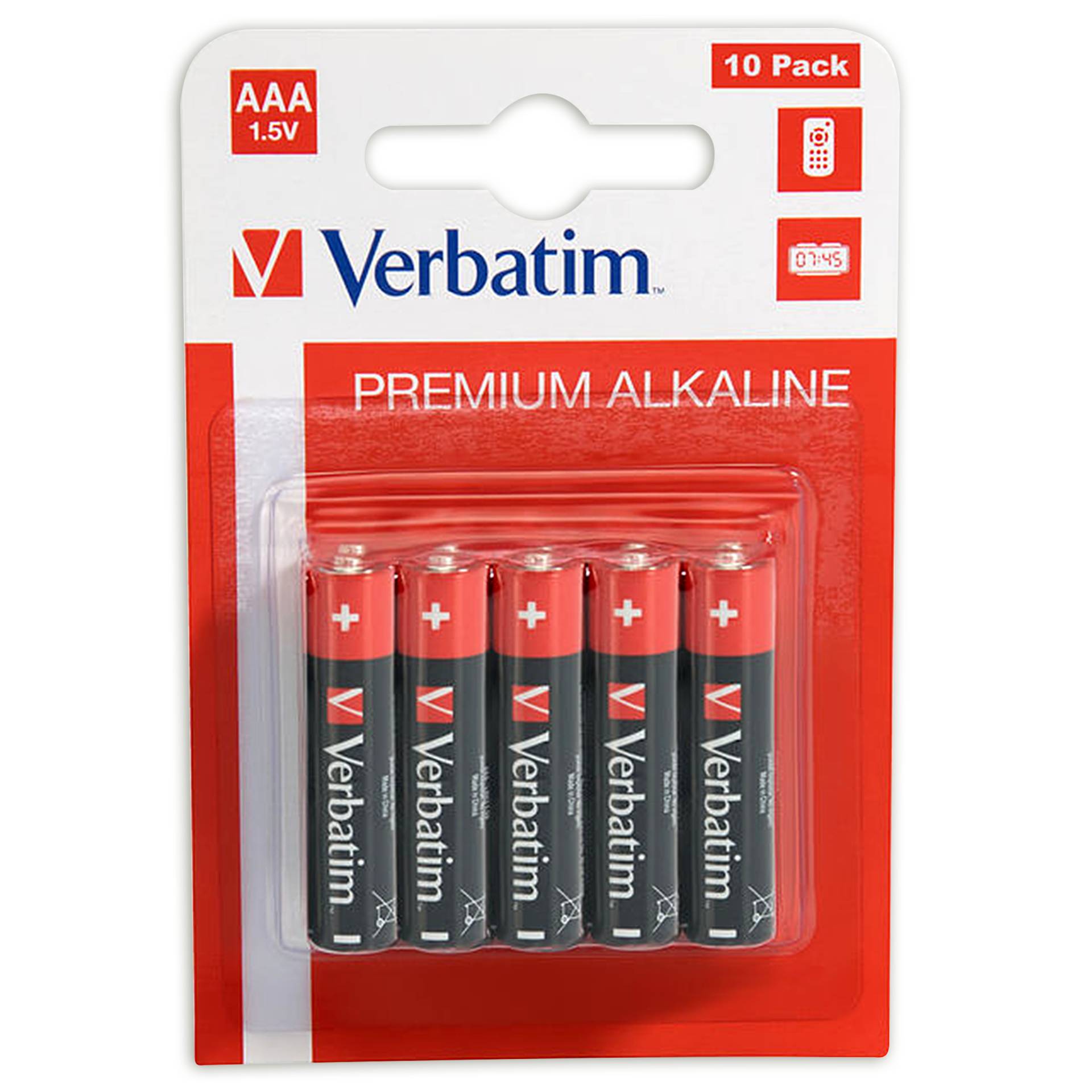 1x10 Verbatim Alkaline battery  Micro AAA LR 03            49874