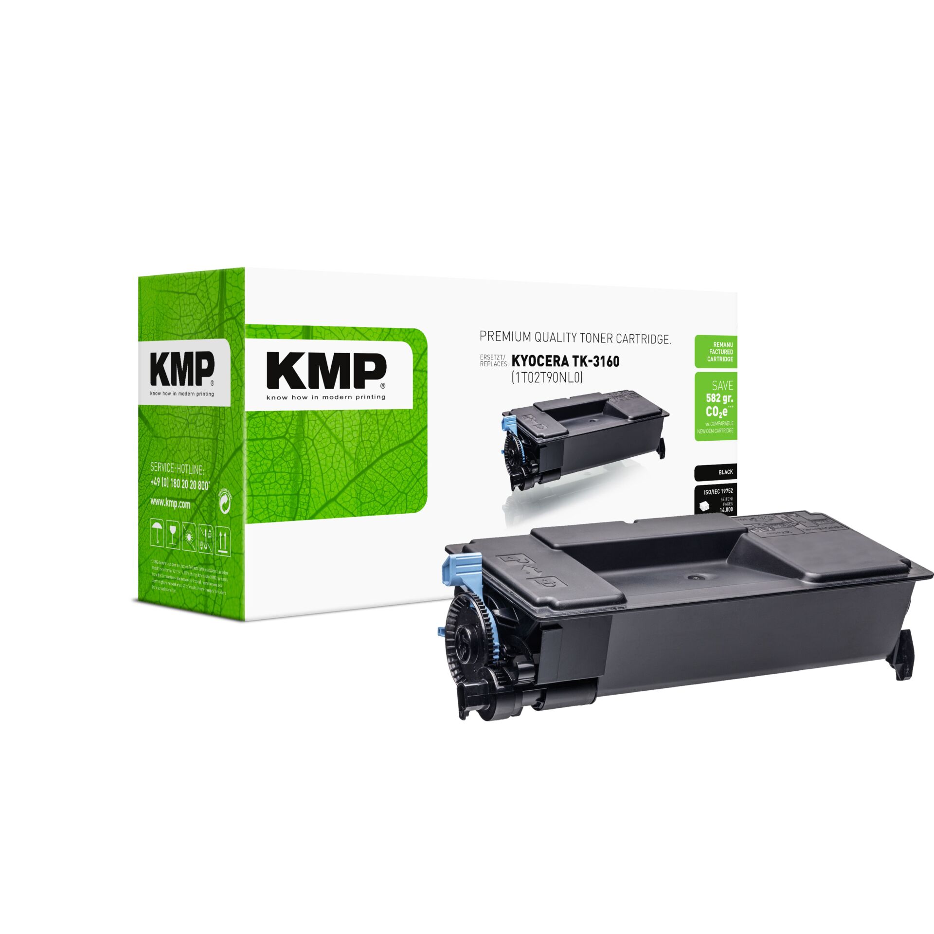 Adapter, Elektronik, Computer-Ausrüstung, Computerausrüstung, Tonerpatrone, KMP, TK-3160, Schwarz, Hochleistung