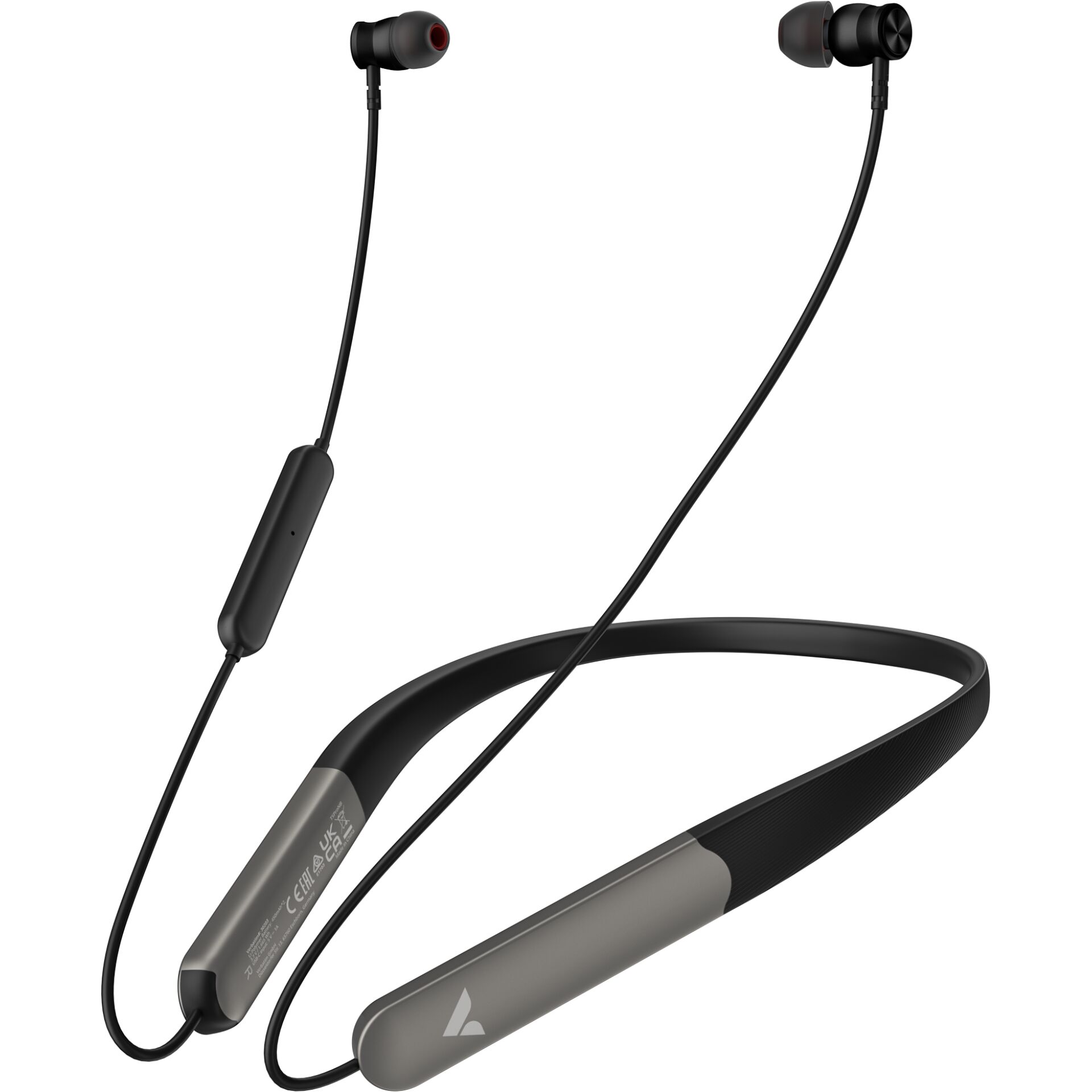 Kopfhörer, In-Ear, Bluetooth, Nackenband, Schwarz