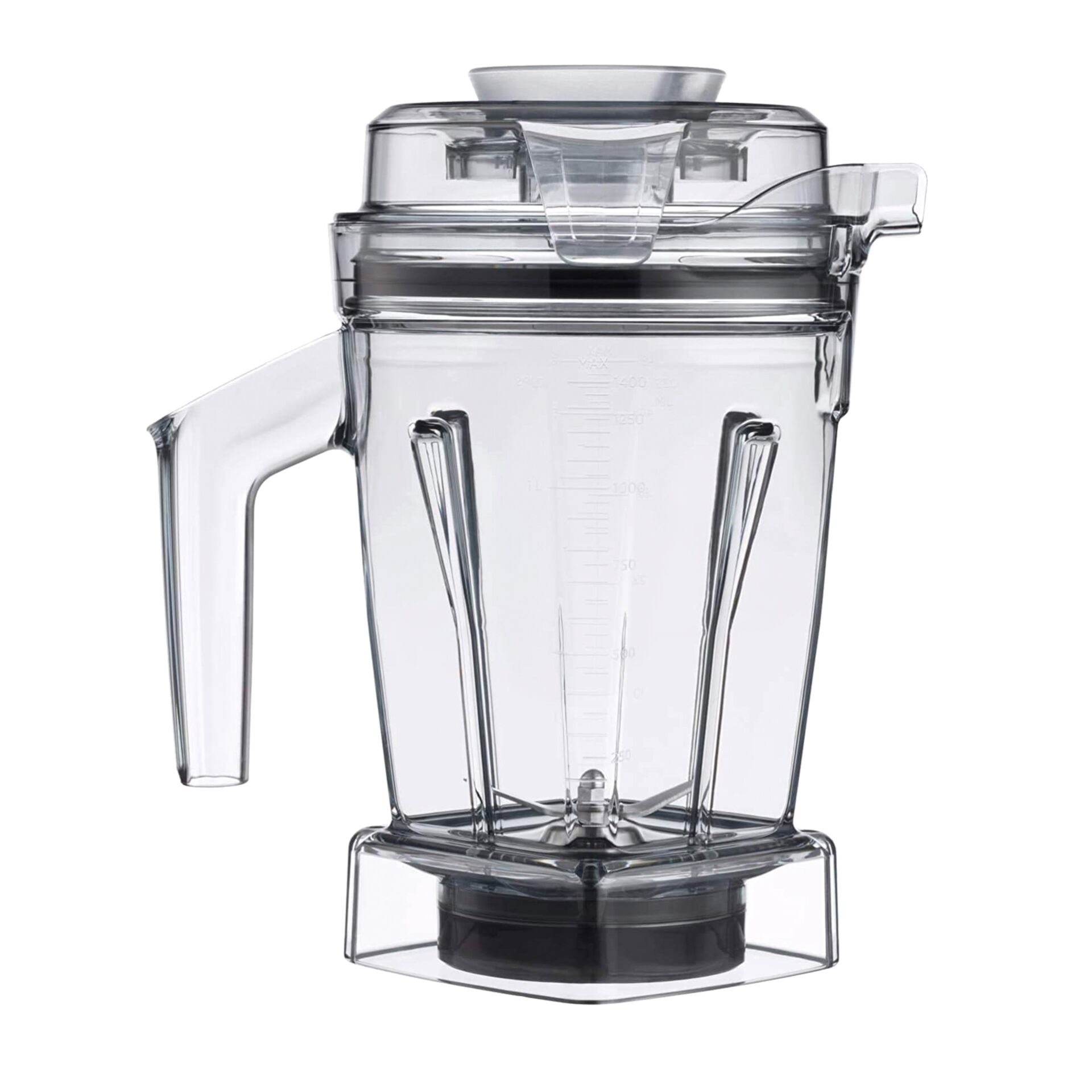 Glaskanne, Blender, Messing klar, Messbereich, Griff