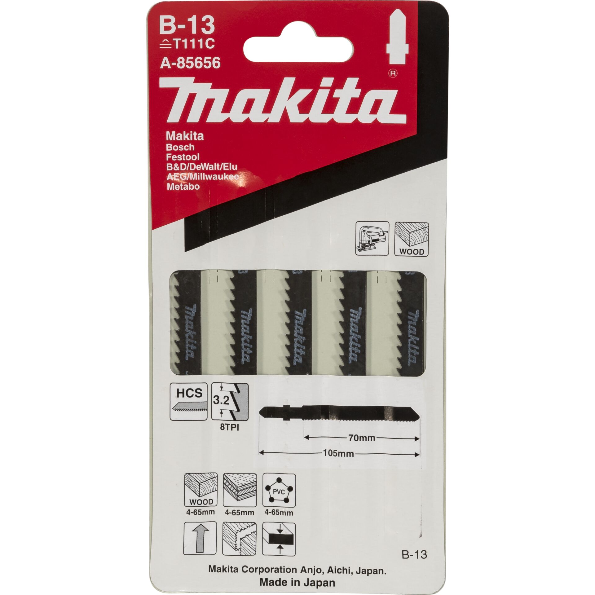 Makita A-85656  Jigsaw Blade   B-13