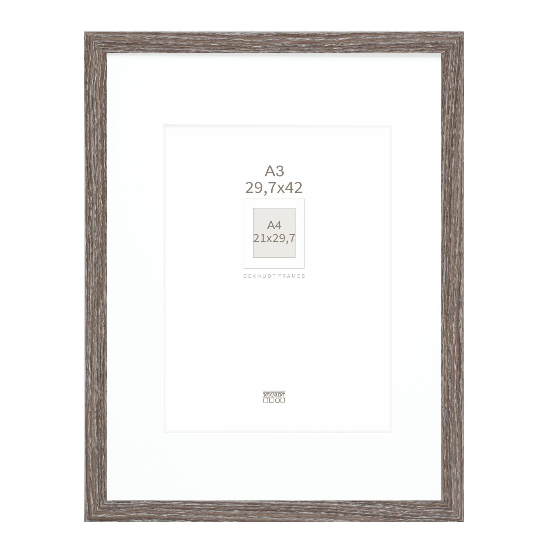 Deknudt S66KH3 P1 DIN A3 29,7x42  Wood grey with Passepartout