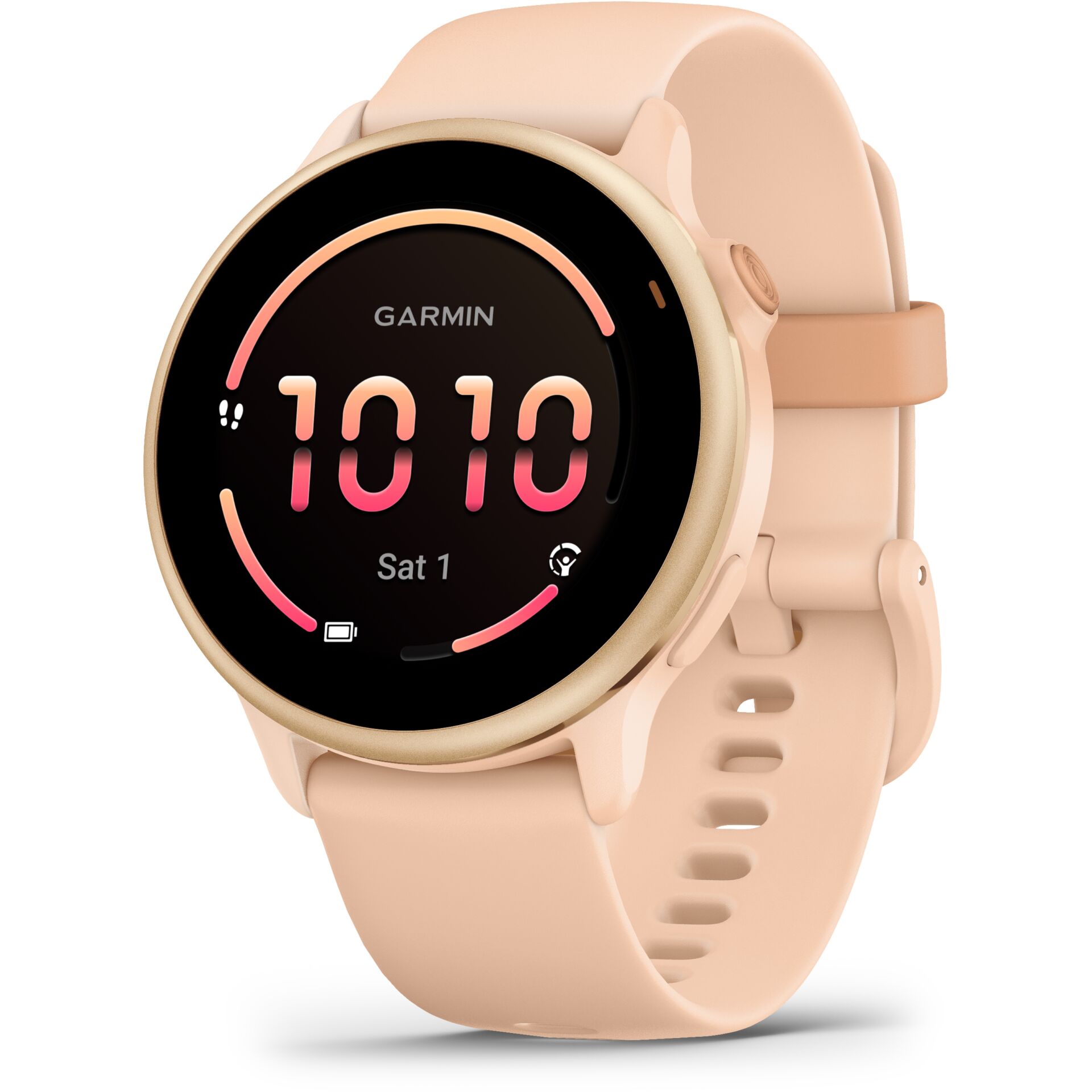 smartwatch, pink, runde-gesicht, digital, fitness