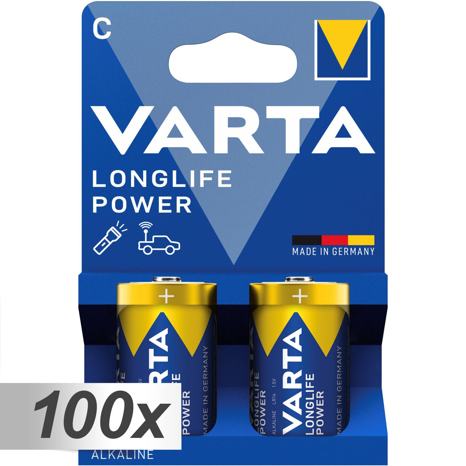100x2 Varta Longlife Power  Baby C LR 14 VPE Masterkarton