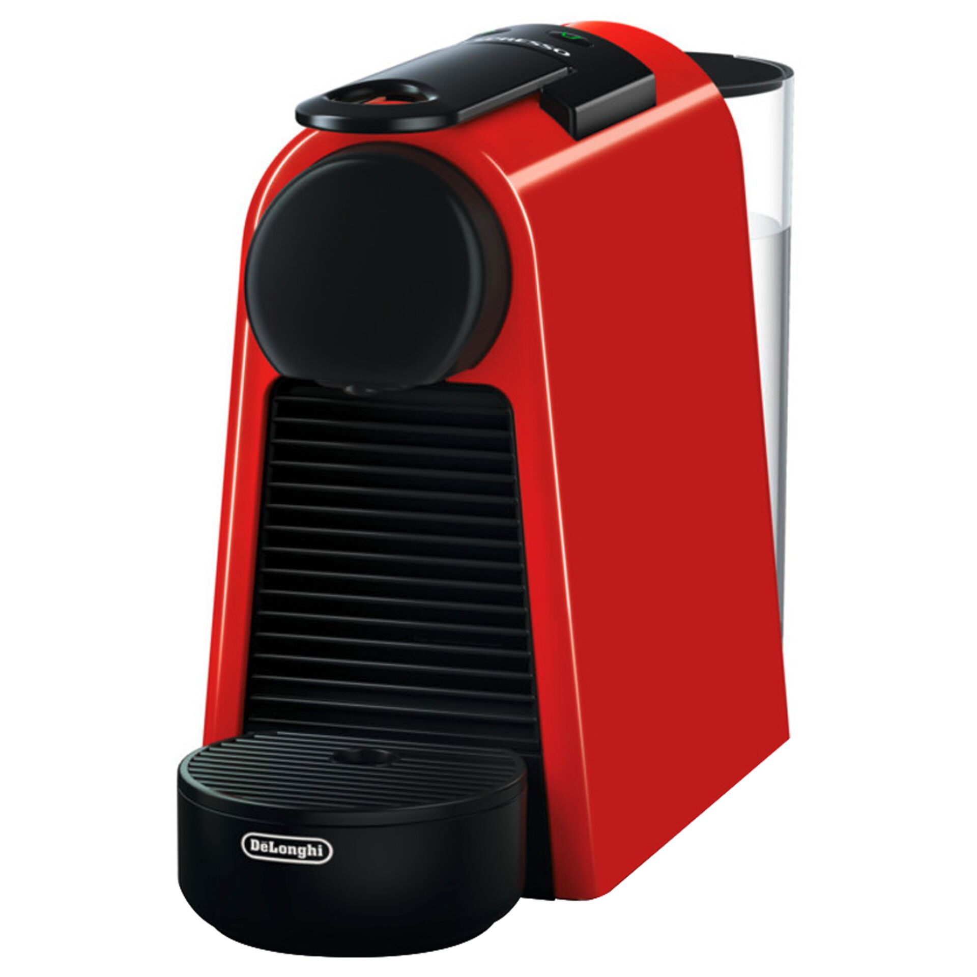 Pokal, Pokal, Kaffeemaschine, Kapselmaschine, Rot, Schwarz, Kaffeeauslauf, Kaffeemaschine, Kapselmaschine, Rot, Portionskaffeemaschine, Schwarz-Weiße Abtropfschale, Kaffeemaschine, Kapselmaschine, Rot, Kaffeeausgabe, Wasserbehälter