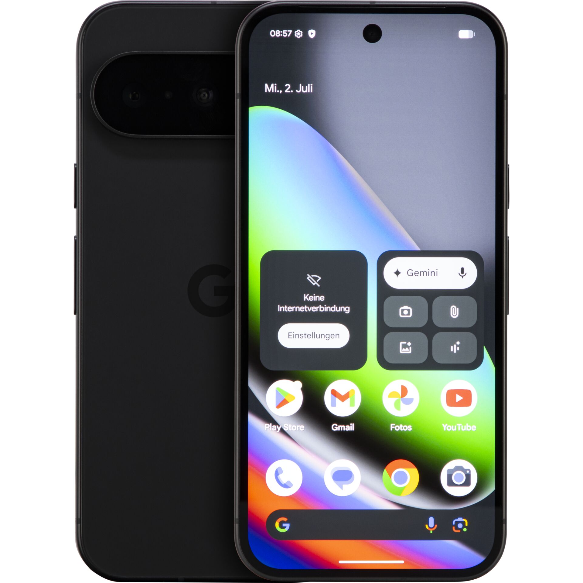 Smartphone, Android, Duale Kamera, Schwarz, Vorne Lochkamera