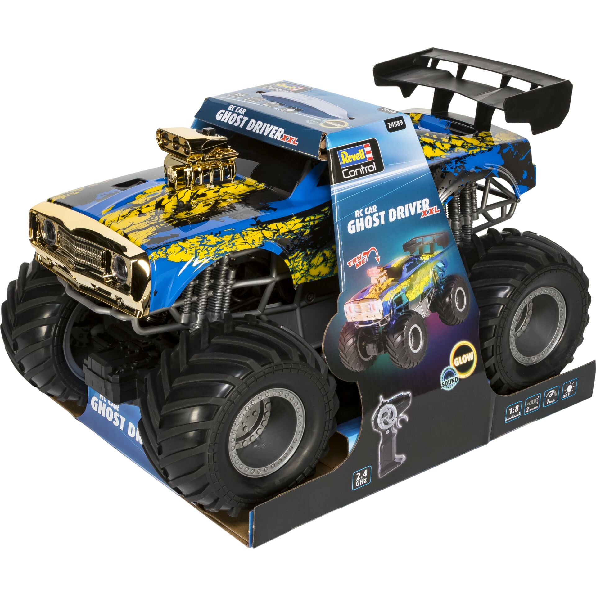 RC-Auto, Monster-Truck, Leuchte, Fernsteuerung, Offroad