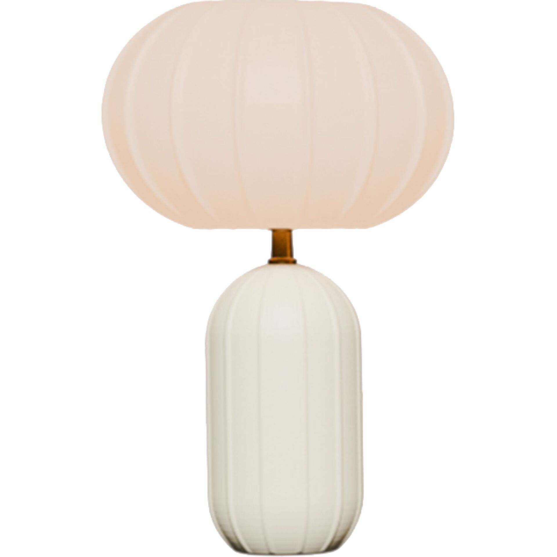 Tischlampe, Lampenschirm, Weiße Lampe, Runde Form, Holzfreier Stiel