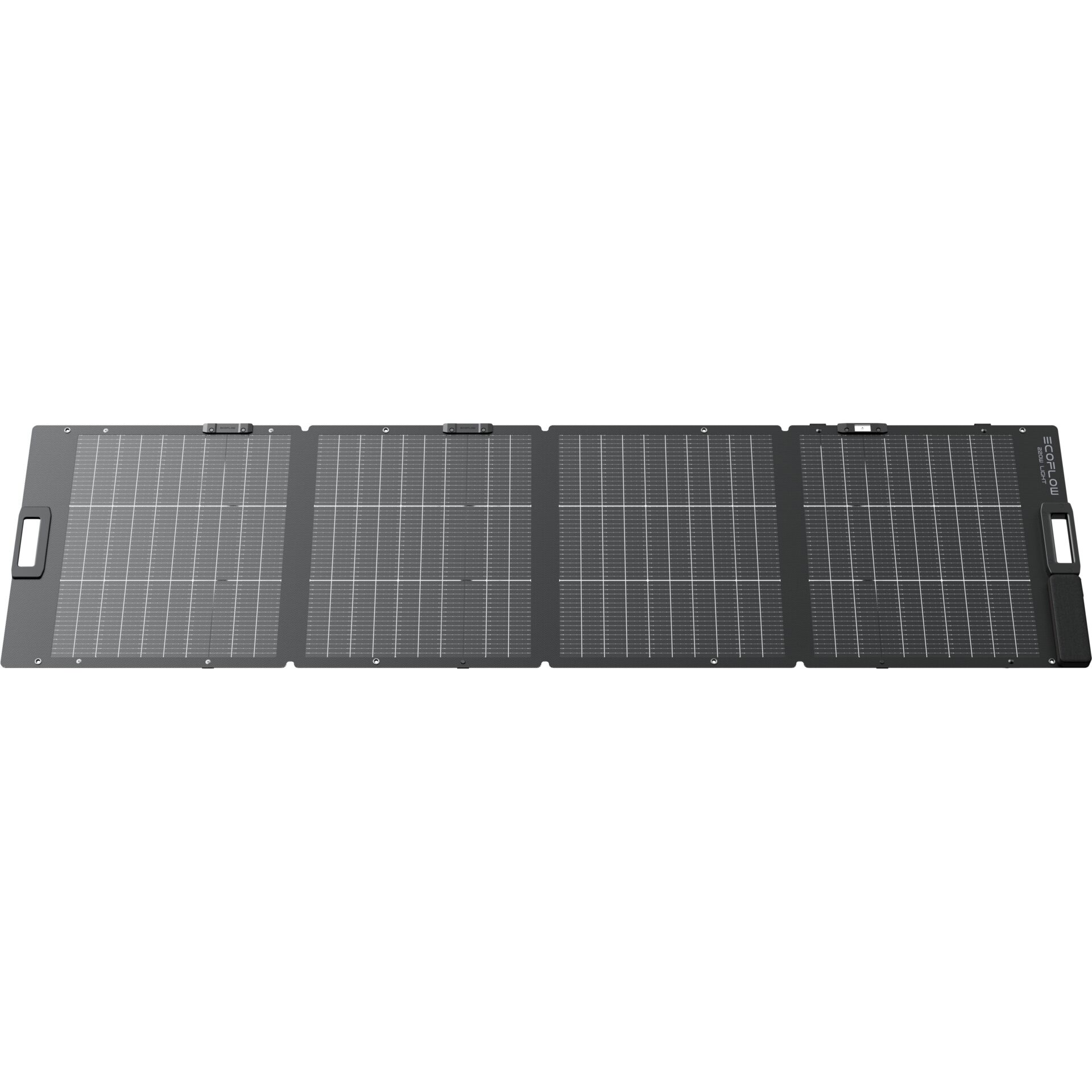 Faltbares Solarpanel, Solar-Ladegerät, vier Solarmodule, dunkelgrau, Tragegriffe