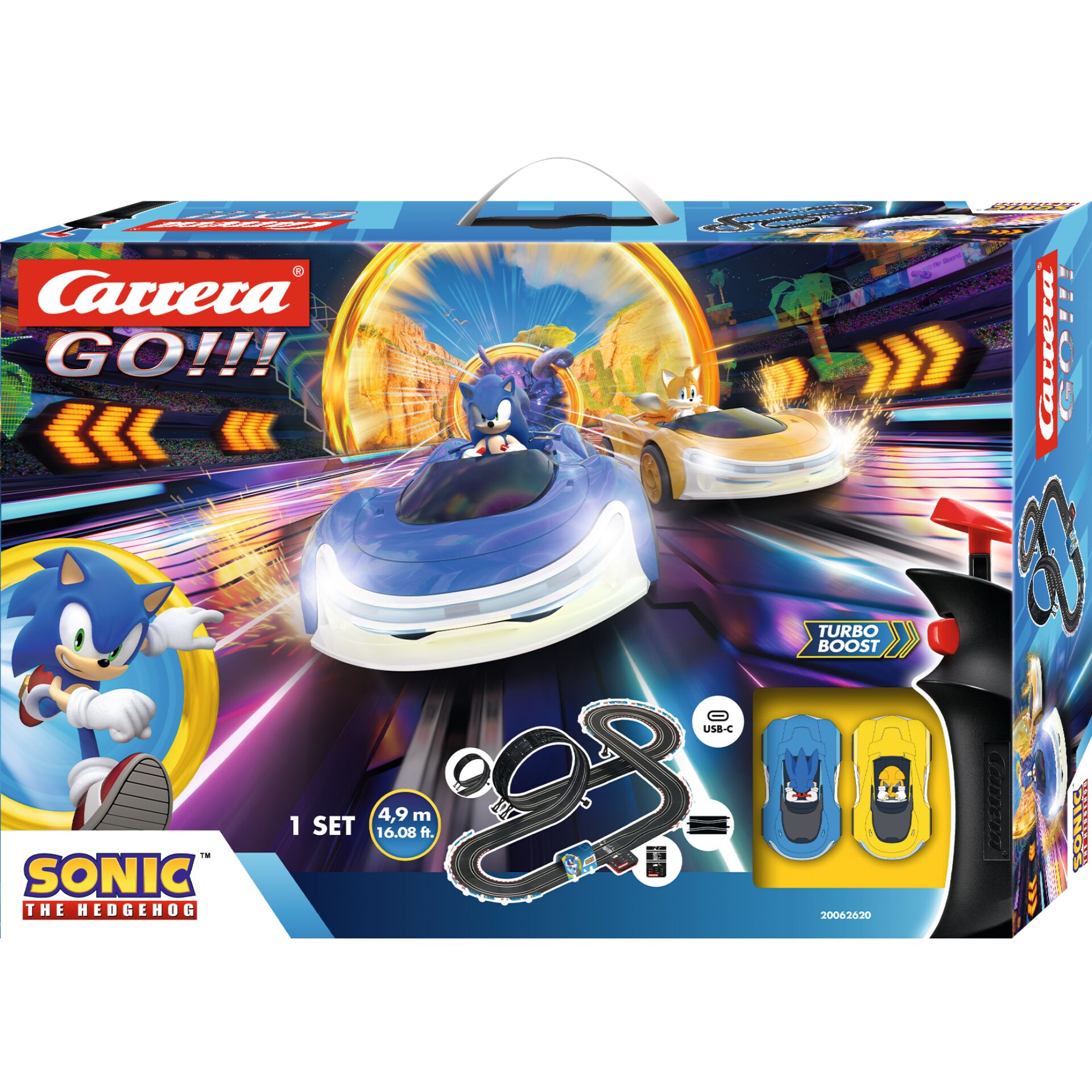 Go Kart, Sonic, Turbo Boost, Racing set, USB-C