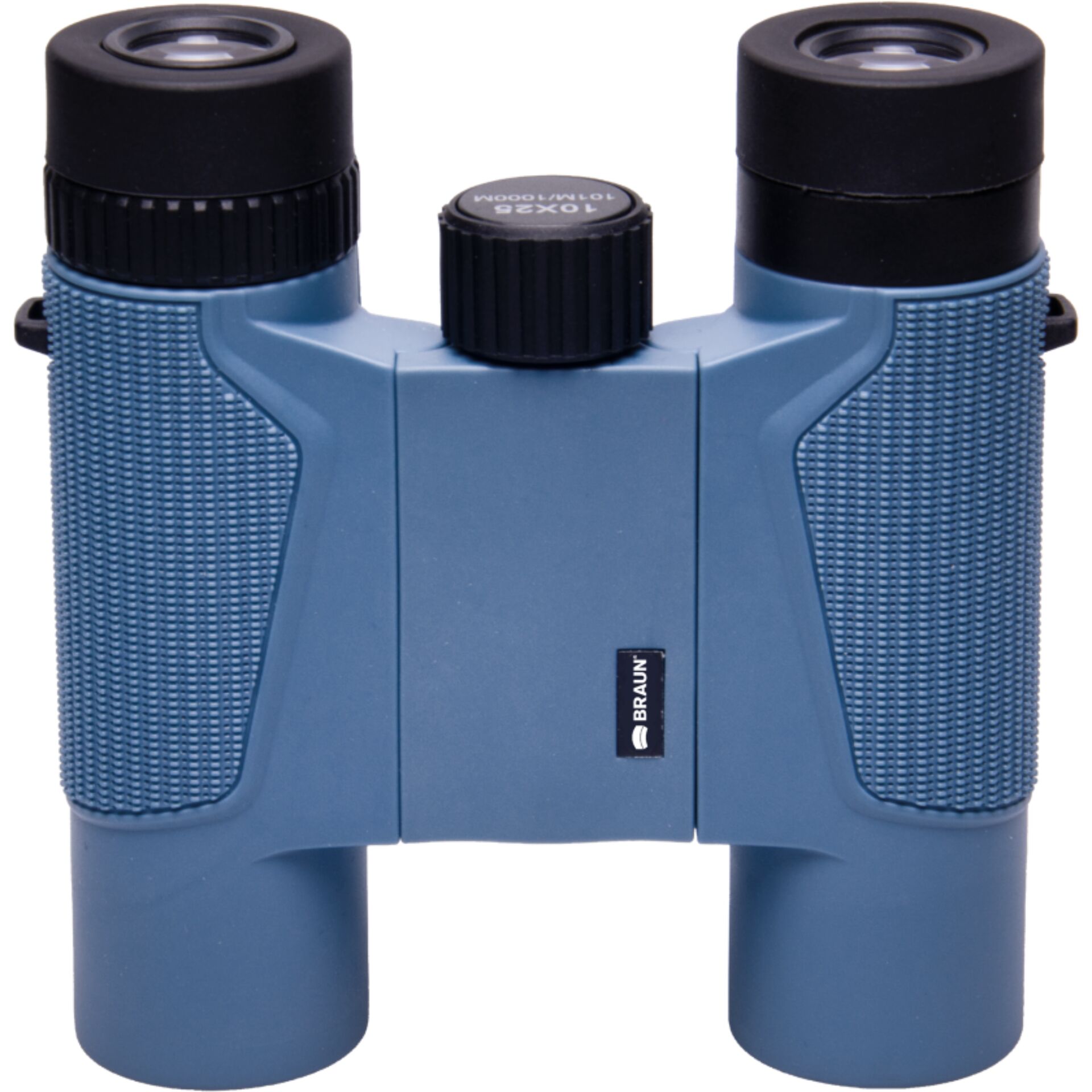 Fernglas, Blau, Gummi-Griff, Prismen, Brun
