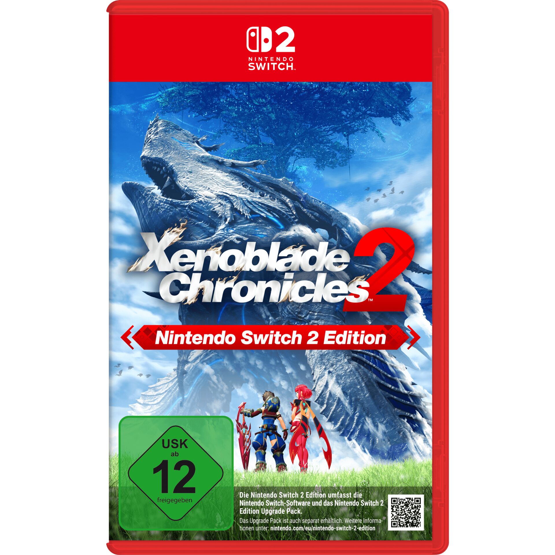 Nintendo Switch 2 Edition, Xenoblade Chronicles 2, Spielhülle, blauer Drache, USK 12