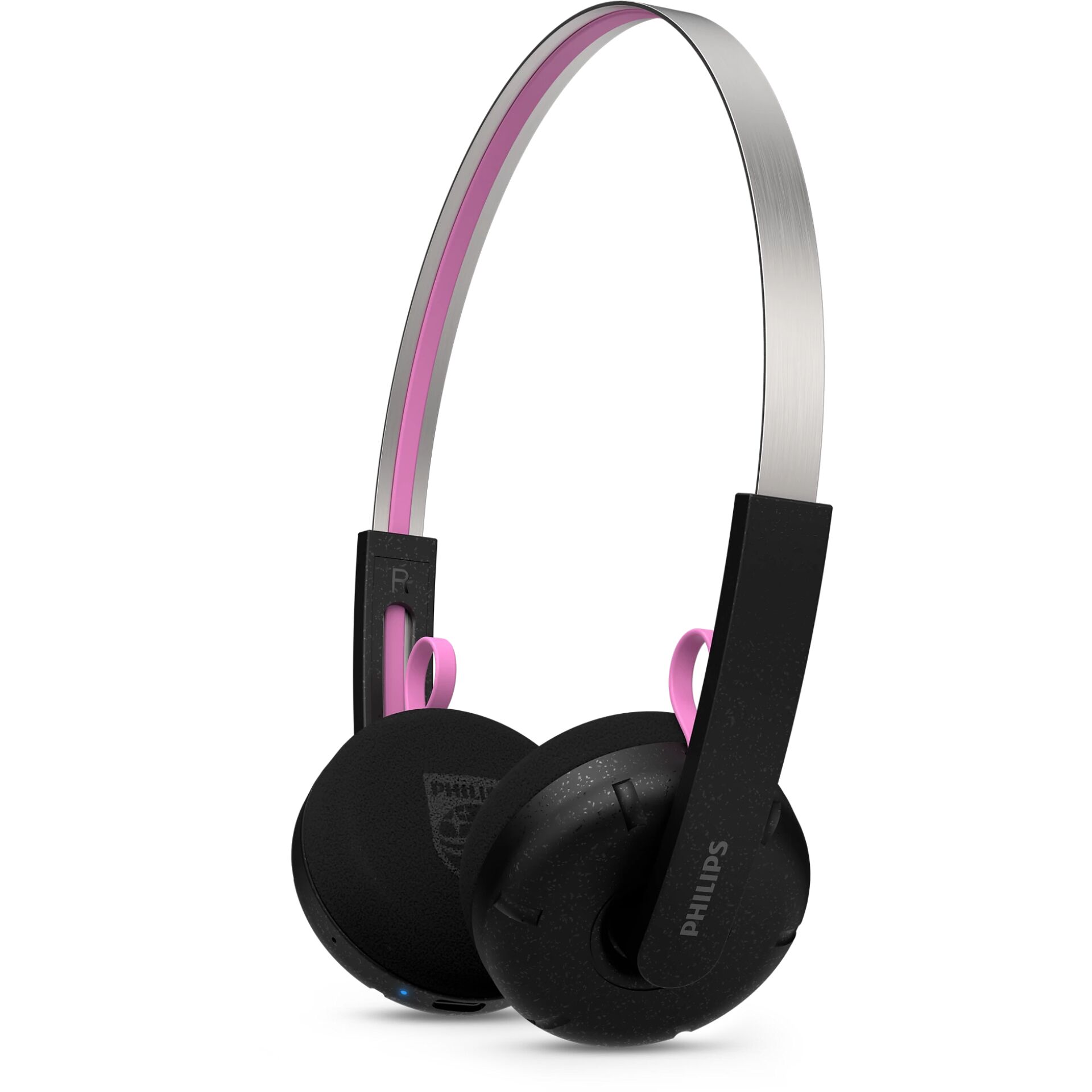 Kopfhörer, Over-Ear, Schwarz, Flexibles Kopfbügel, Rosa Akzent