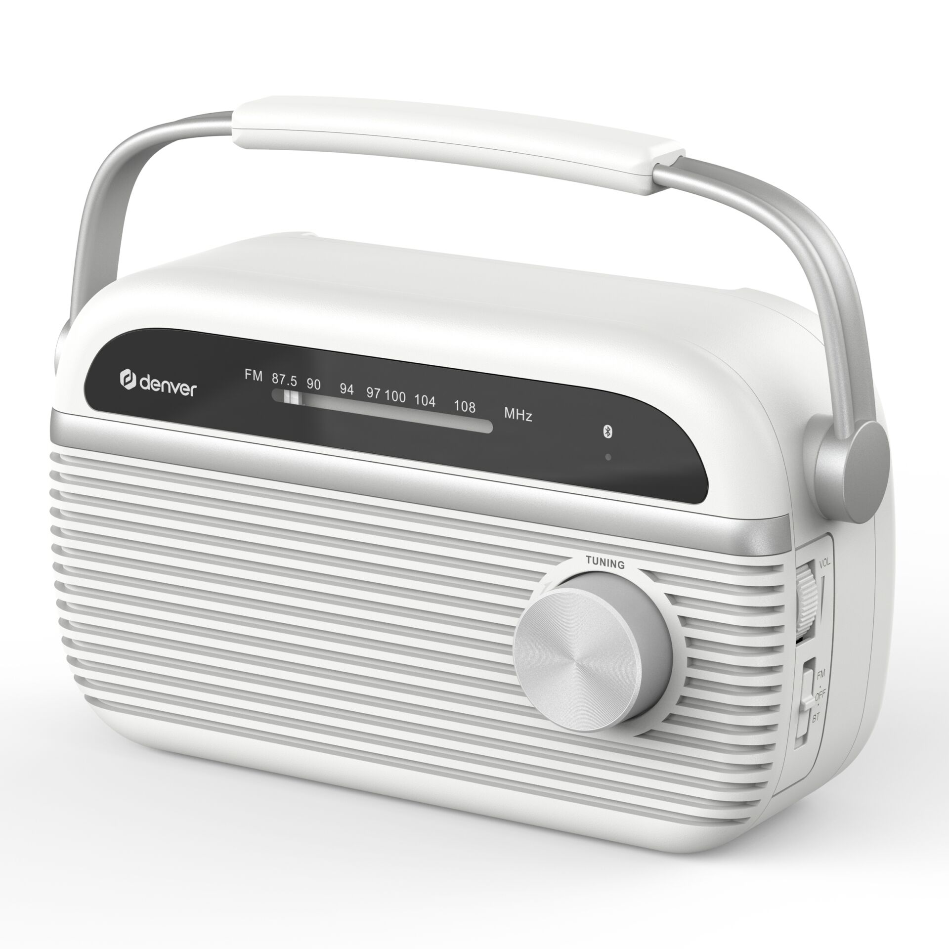 Radio, tragbar, weiße, AM/FM, Einstellungsknopf