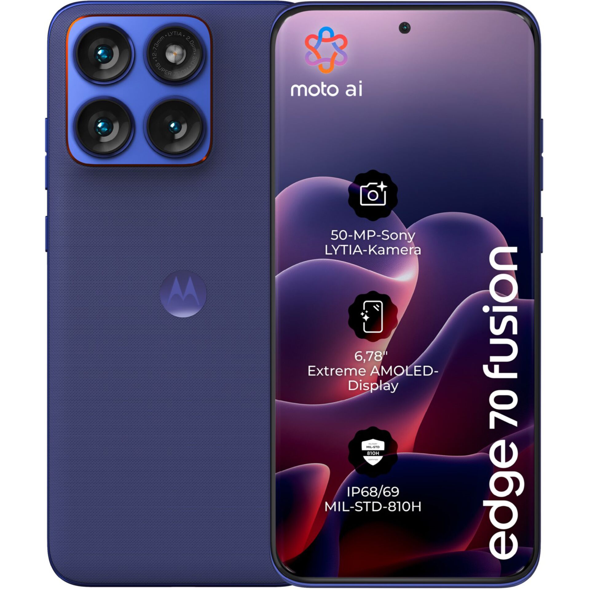 smartphone, quad-camera, amOLED display, matte finish, blue color