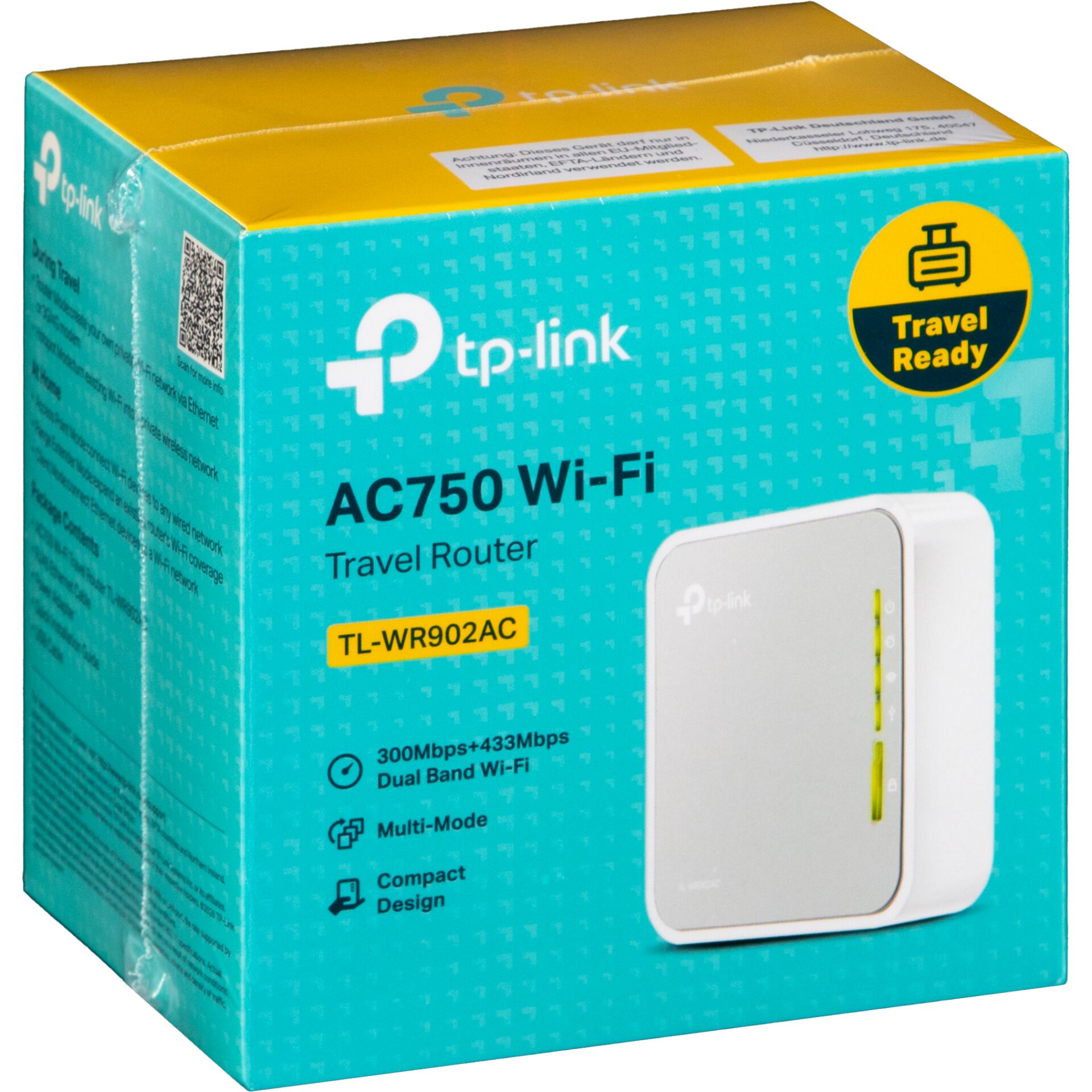 Wi-Fi Router, Travel Router, AC750, Dual Band, TP-Link
