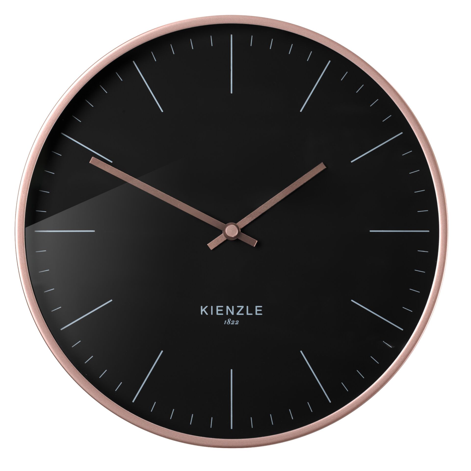 Uhr, Wanduhr, Schwarz, Rosenholz, Minimalistisch