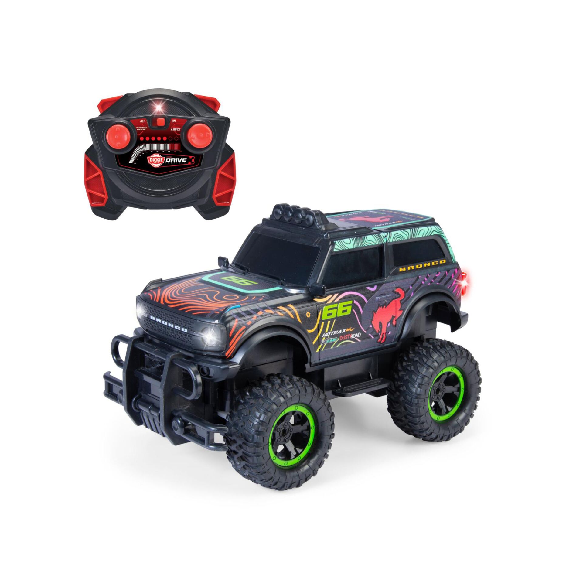 RC-Auto, Fernsteuerung, Offroad, lila Neon, große Reifen