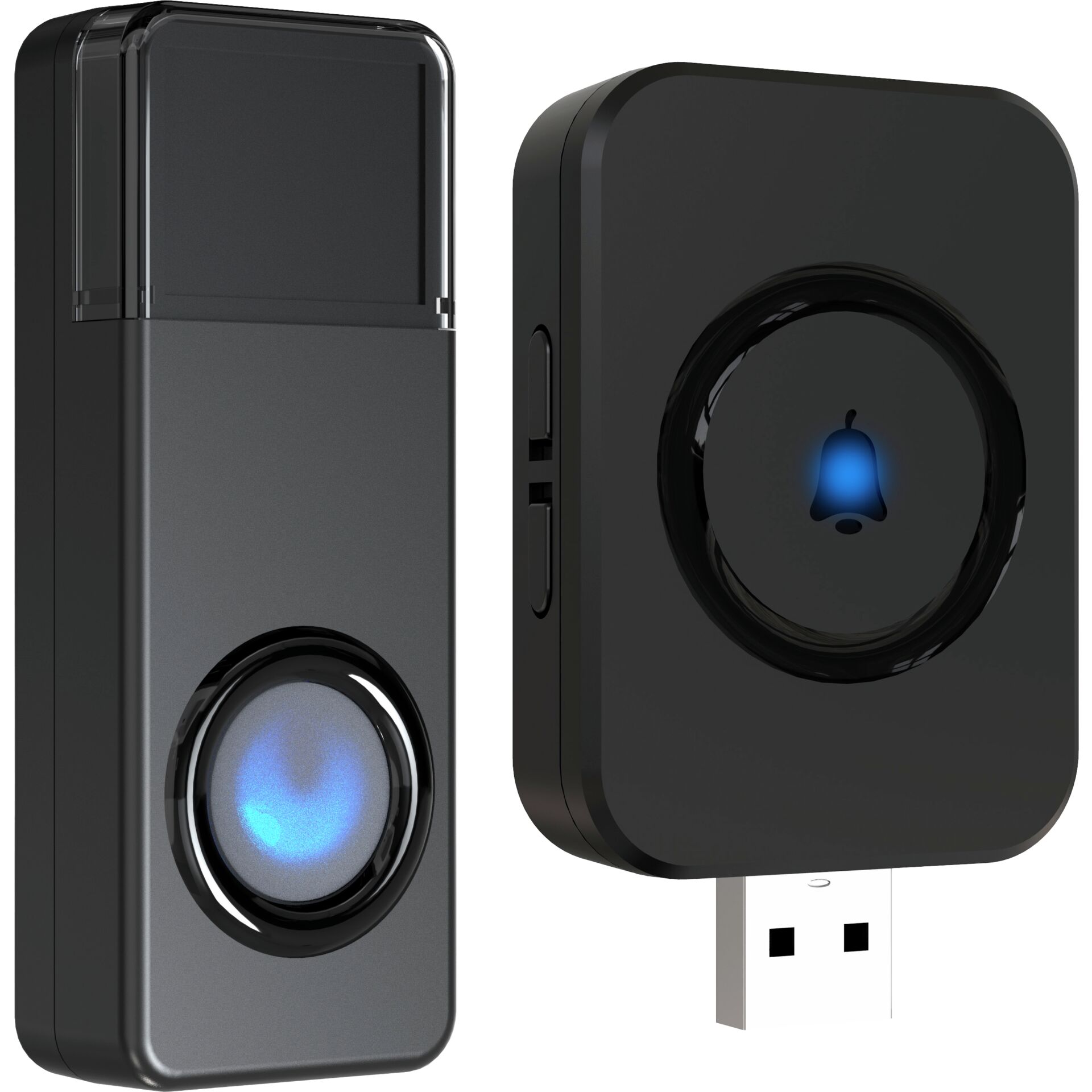 Türklingel, Bluetooth-Türklingel, LED-Licht, USB-Anschluss, Klingelknopf