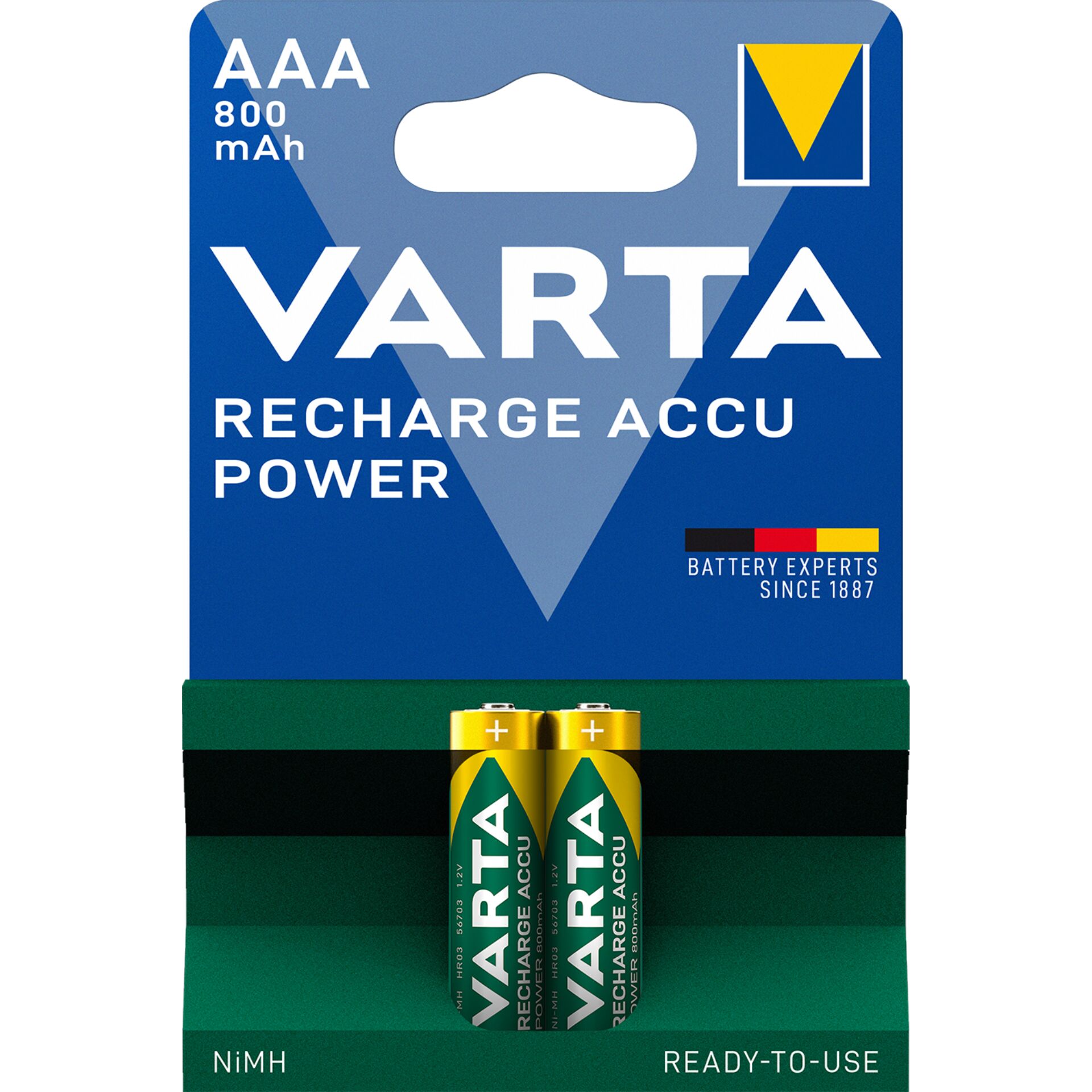 10x2 Varta Rechargeble Accu  NiMH 800 mAh Micro