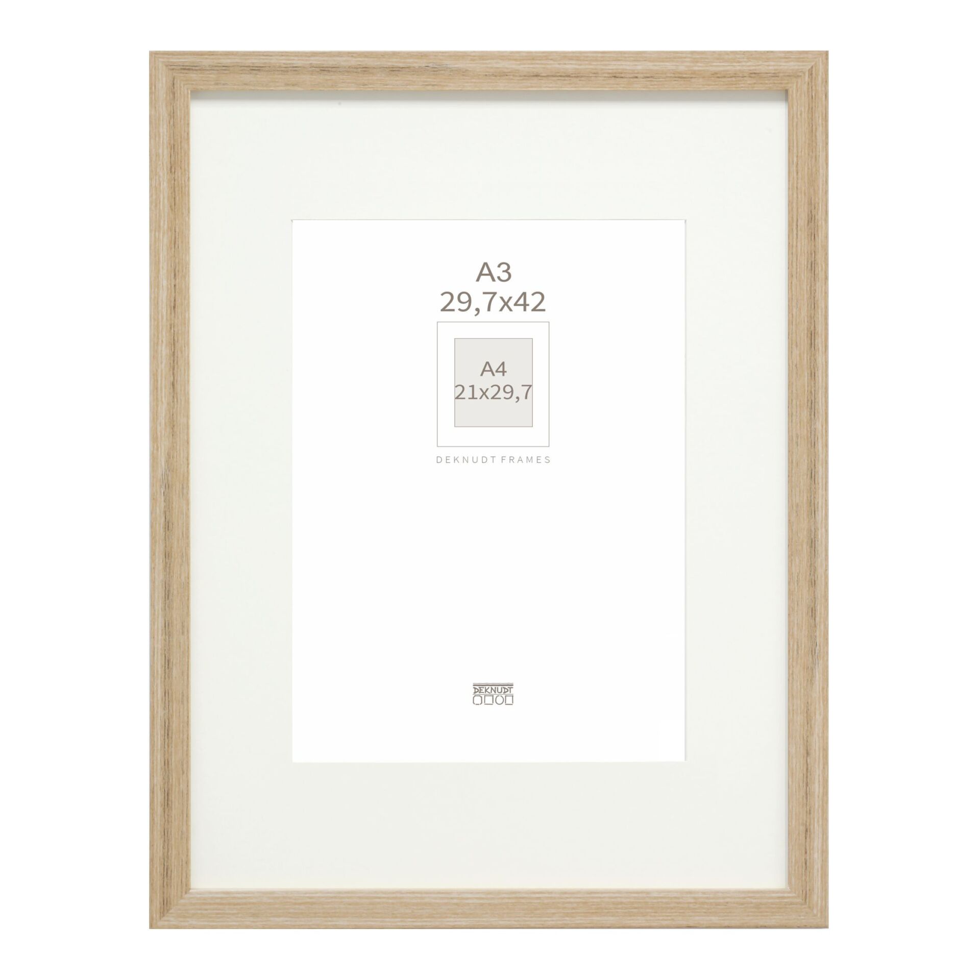 Deknudt S66KH1 P1 DIN A3 29,7x42  Wood oak with Passepartout