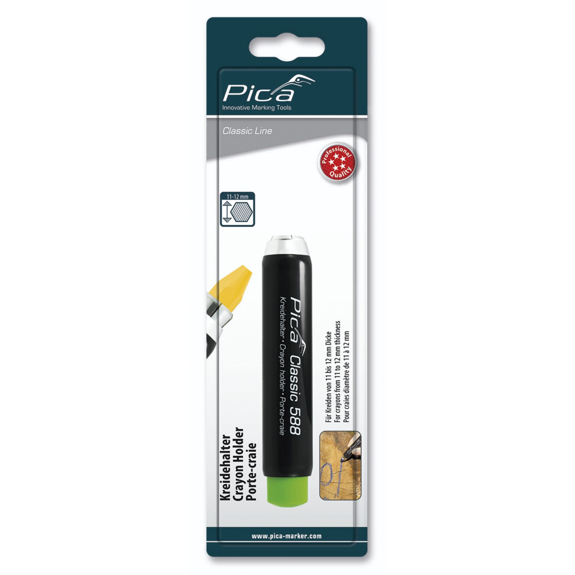 Pica Chalk Holder for 11-12mm  Chalk  / Retail Packaging