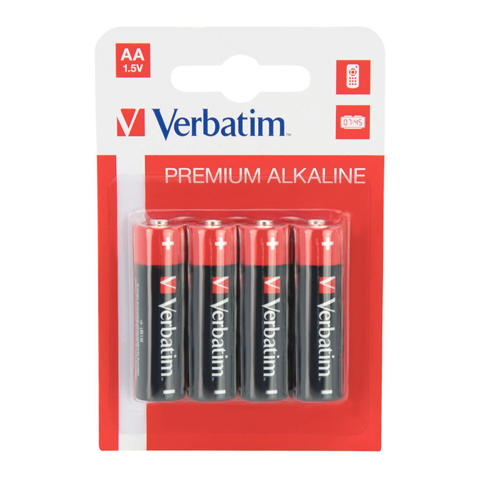 1x4 Verbatim Alkaline Battery  Mignon AA LR6