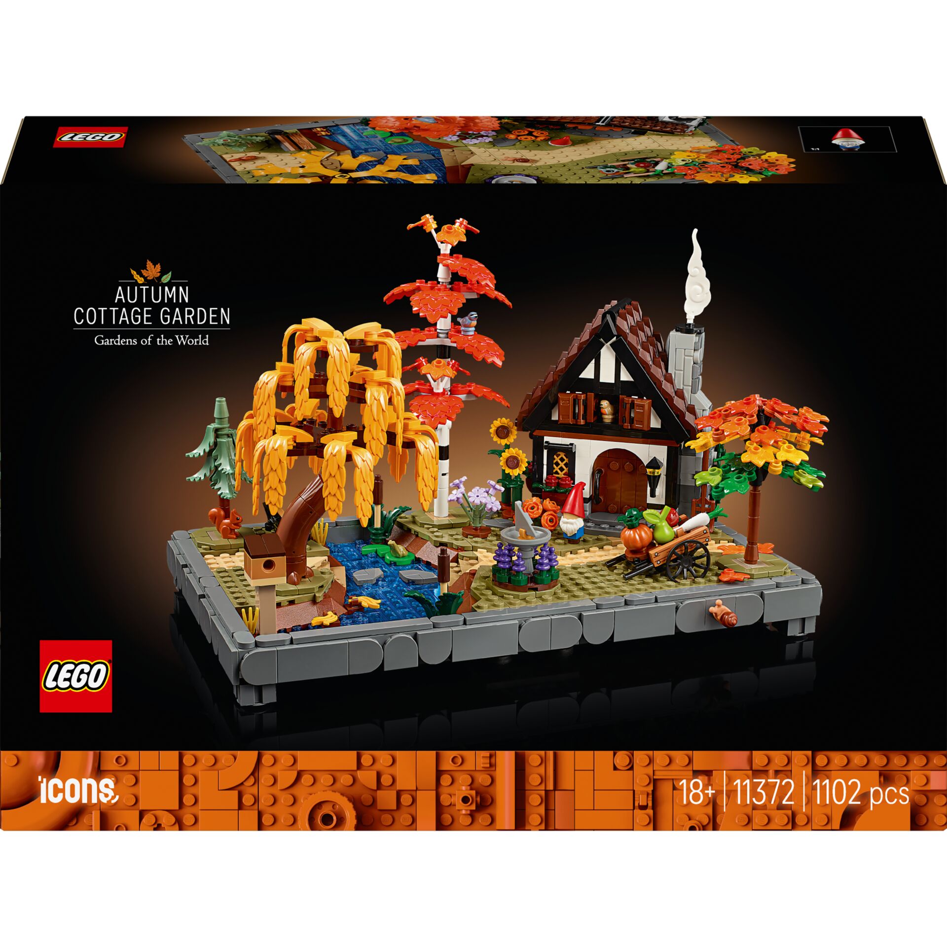 lego, set, herbst, cottage, dorf