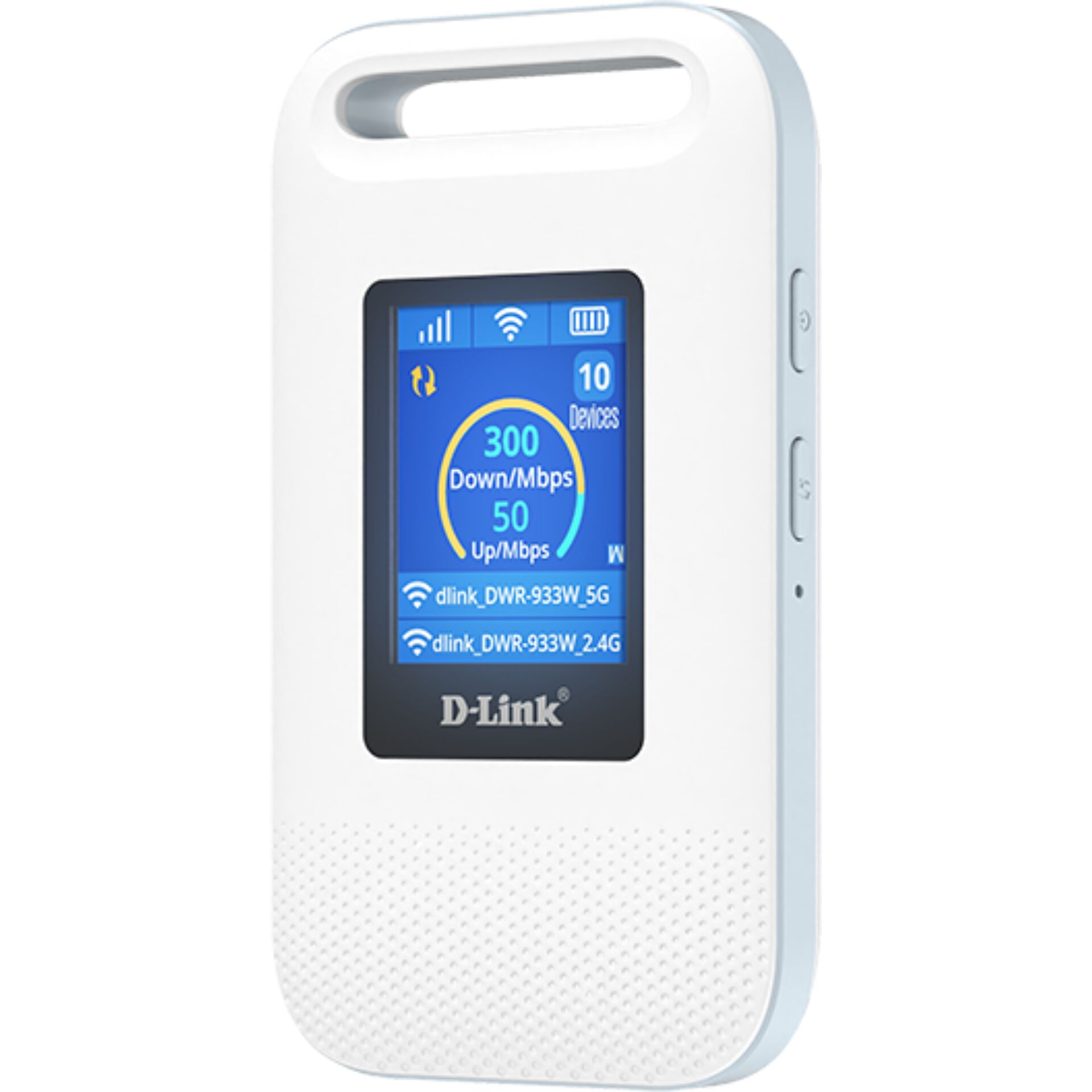4G LTE Hotspot, Pocket WiFi, Weißes Gerät, Touchscreen, D-Link