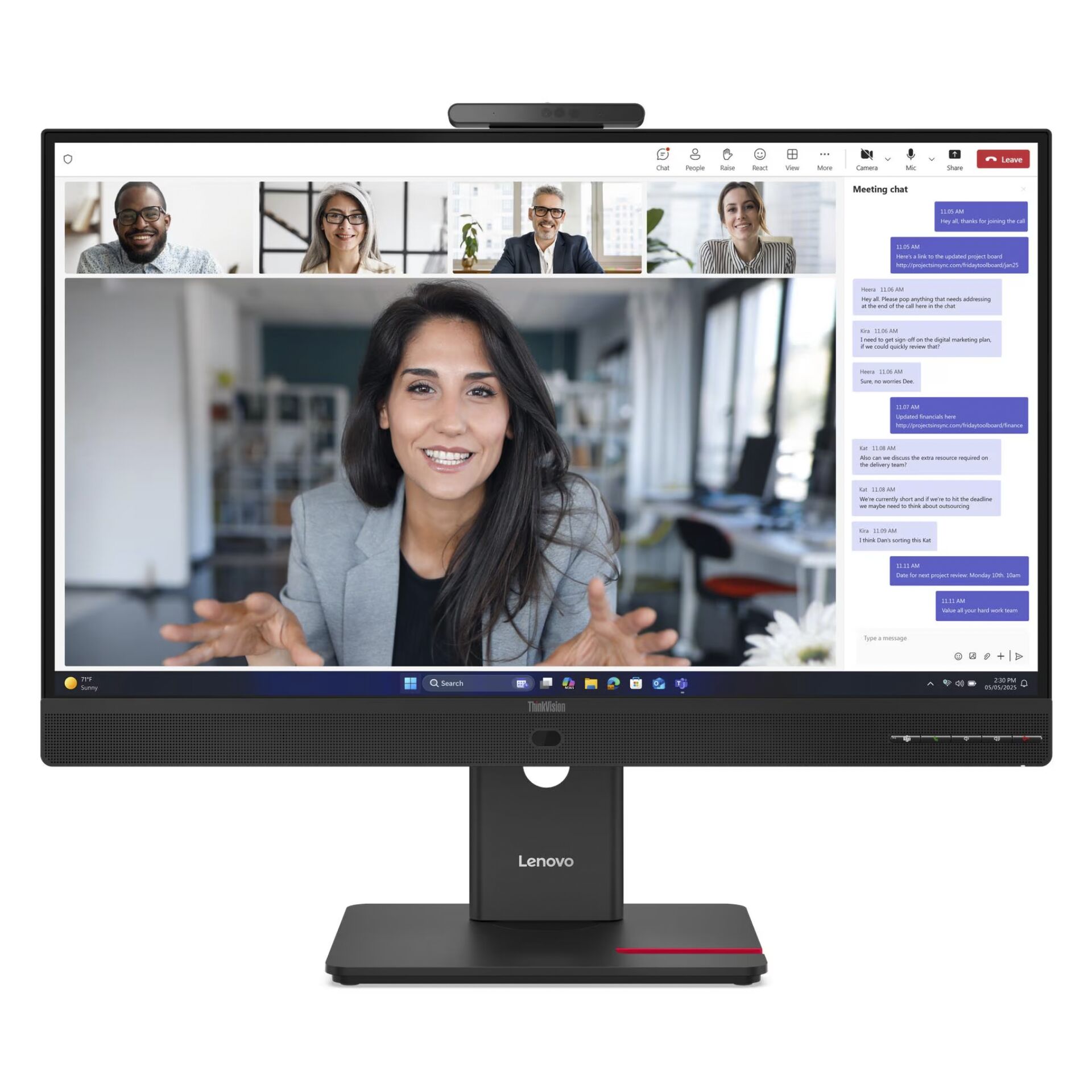 all-in-one, monitor, video-conference, webcam, Lenovo
