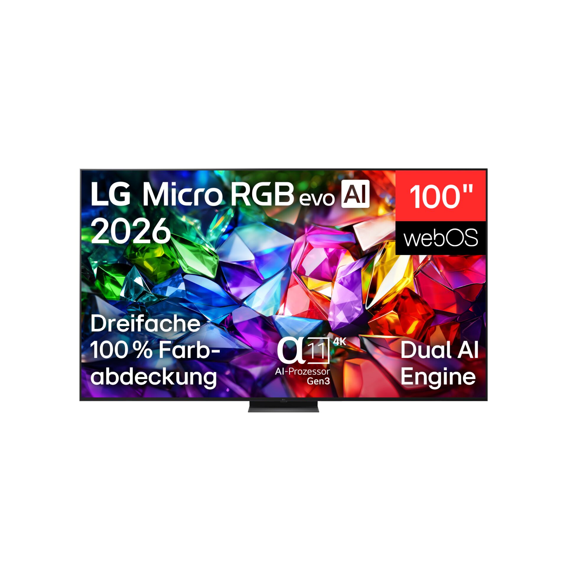 Fernseher, LED, 100 Zoll, RGB, AI Prozessor