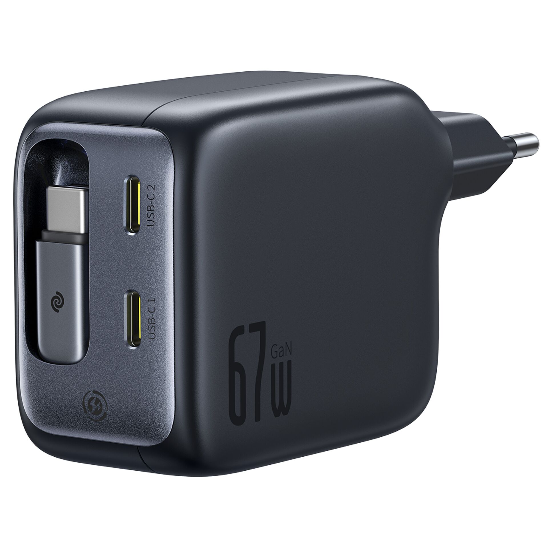 USB-C Ladegerät, Reiselader, GaN-Ladegerät, USB-C1, USB-C2