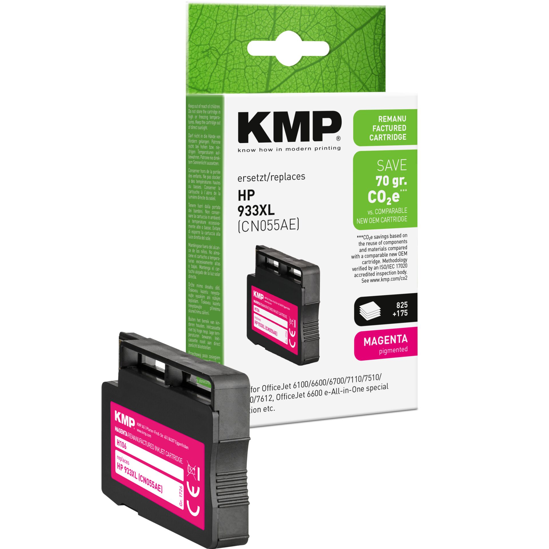 Adapter, Elektronik, Hardware, Computerausrüstung, QR Code, Tintenpatrone, HP 933XL, Magenta, Refill-Patrone, KMP kompatibel