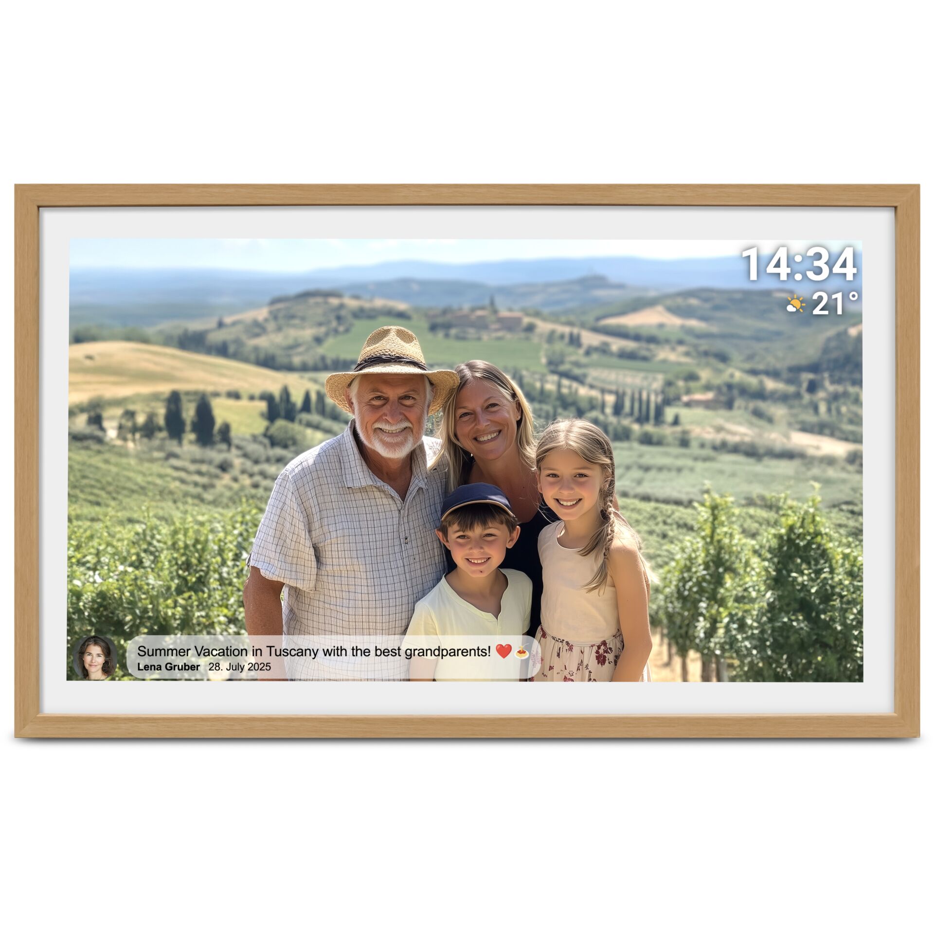 hanging frame, photo frame, wall decor, wooden frame, landscape photo