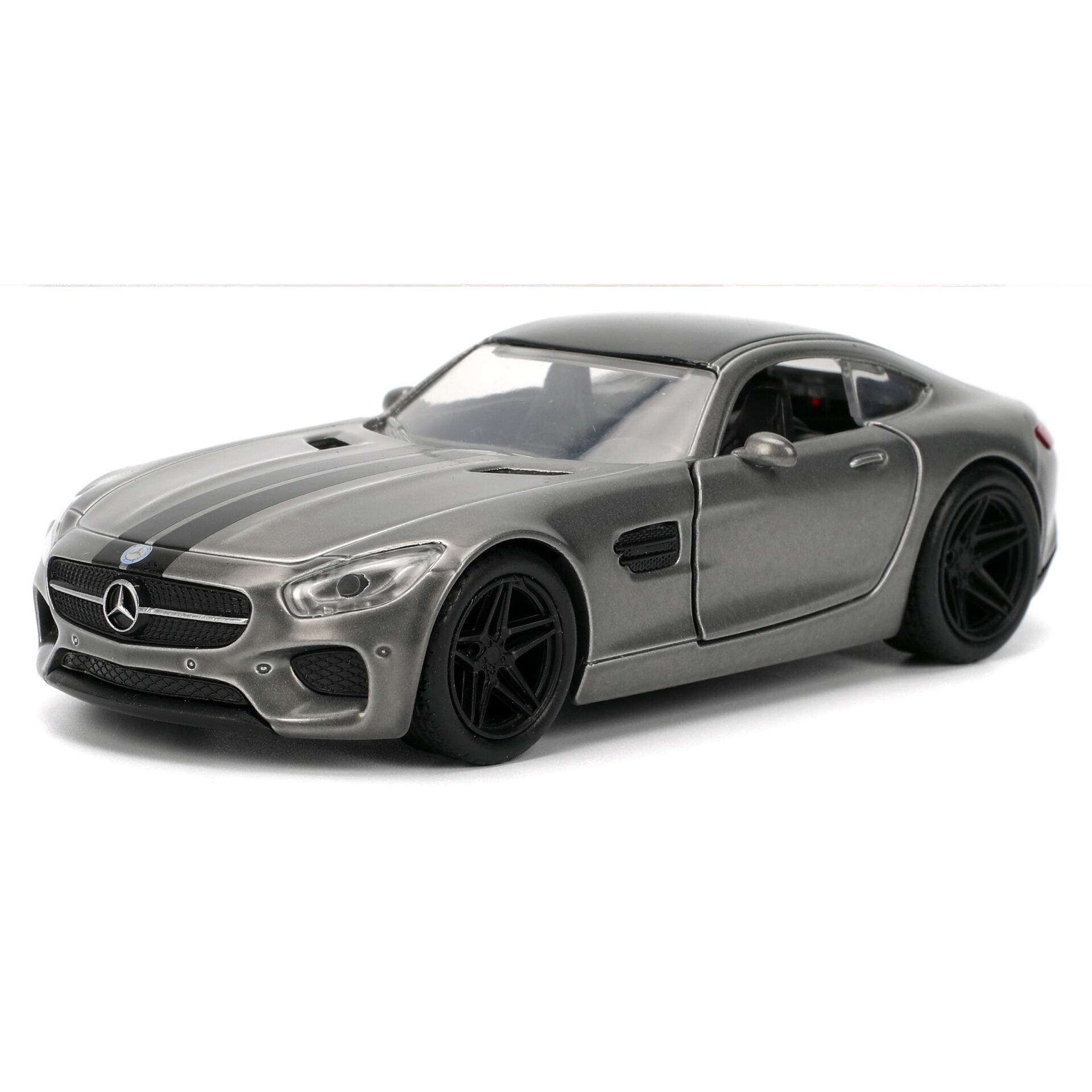 Modelauto, Mercedes, Sportwagen, Grau, Tür offen Modell