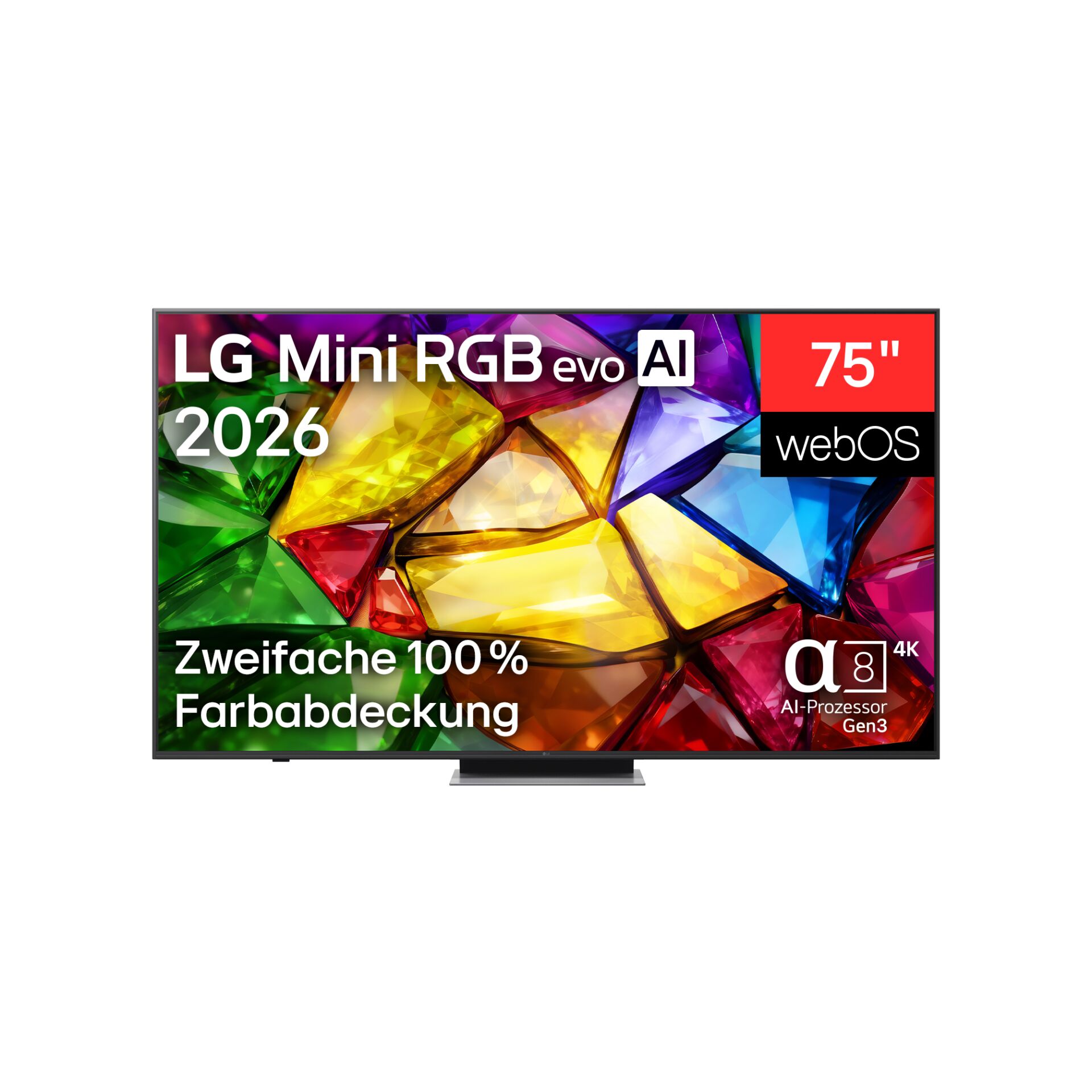 75 Zoll, LED Fernseher, Multicolor, Flachpanel, WebOS