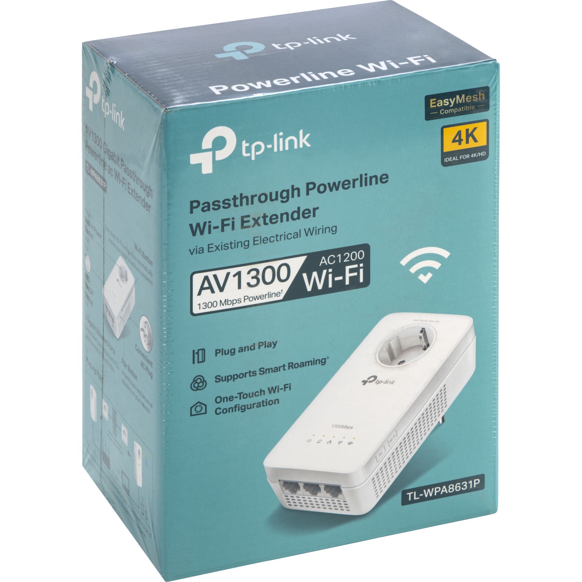 Wi-Fi Extender, Powerline, TP-Link, AC1200, 4K friendly